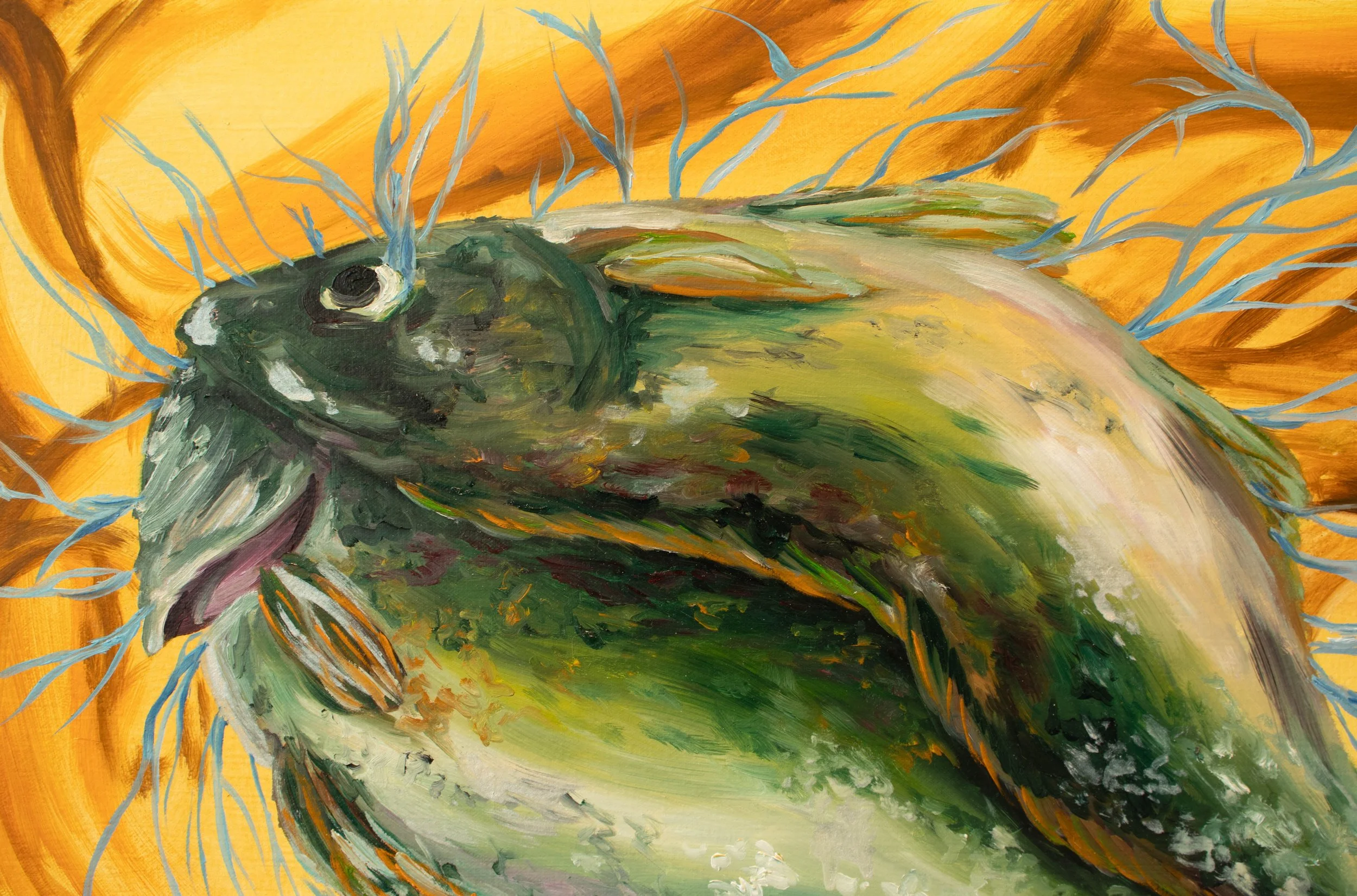 Energy Exchanges; Searching for Water | 2024 | Oil on Canvas | 12" x 24"