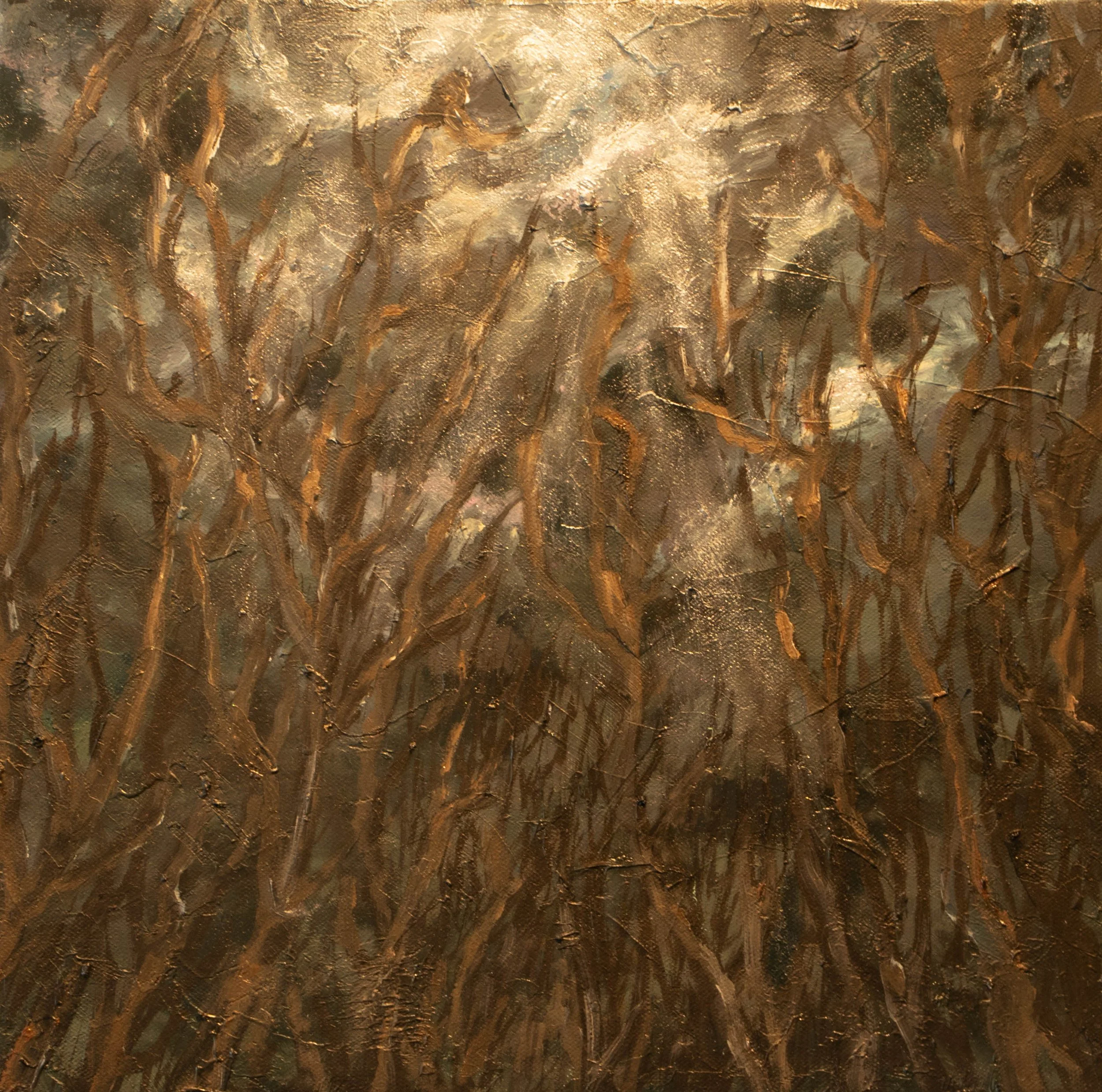 Tender in Vein, I See Angels Through the Cracks
2024
Oil on Canvas, Cold Wax Medium, Pearl Ex
Powdered Pigments
3 Part Series
1' x 1'