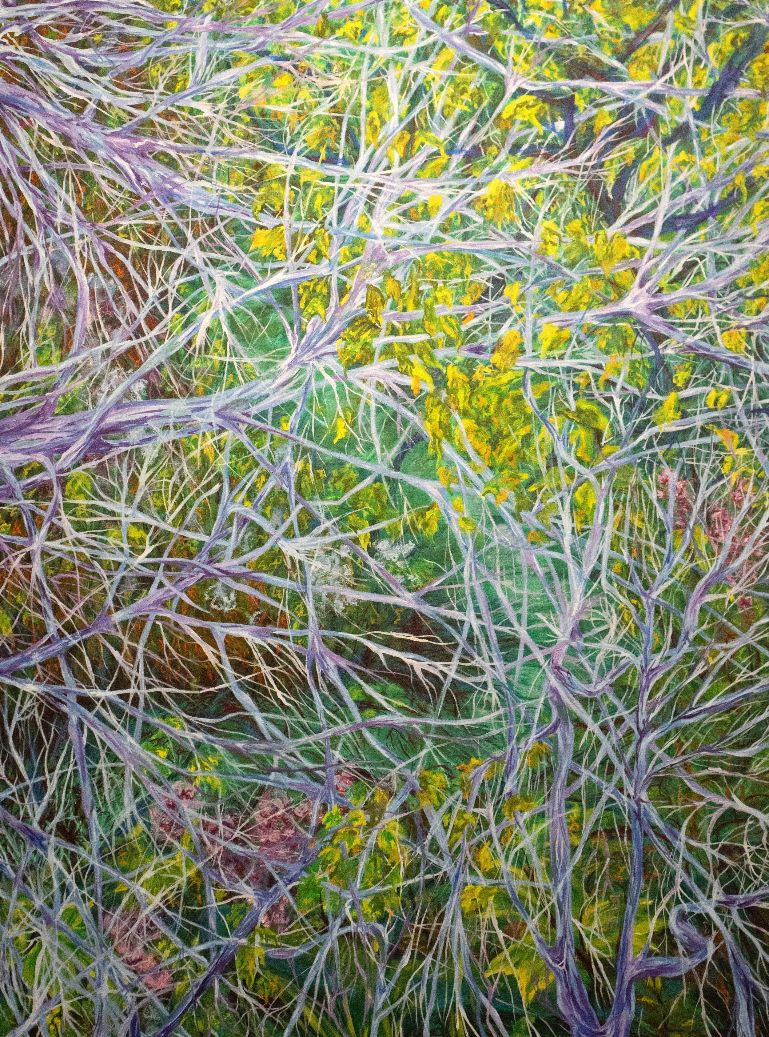 I Wish to Live Deliberately | 2025 | Oil and Oil Pastels on Canvas | 48" x 36"