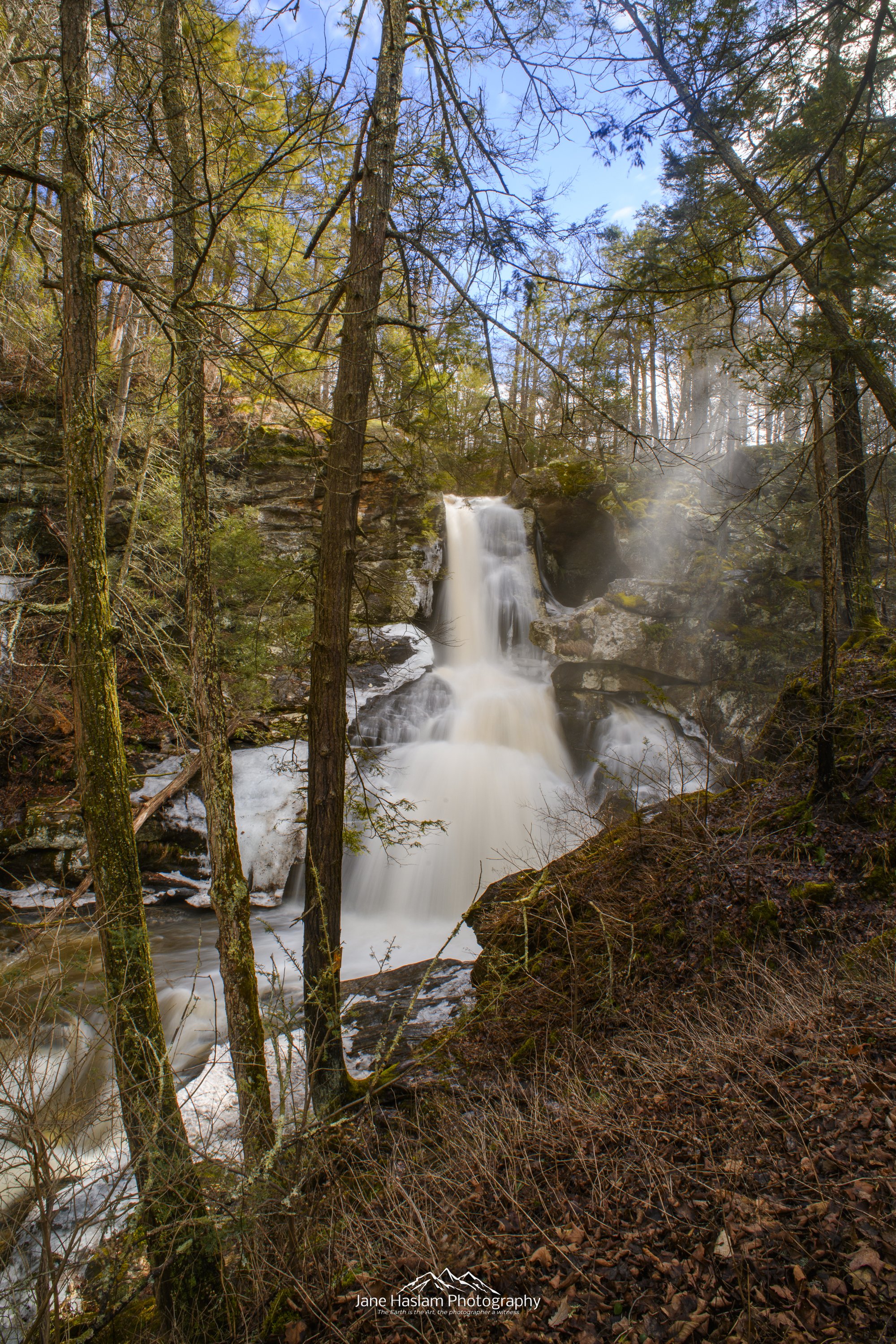 Winter's End: A Long exposure at Kent's upper falls, beginning the transition from Winter to Spring. Housatonic River in Western Connecticut