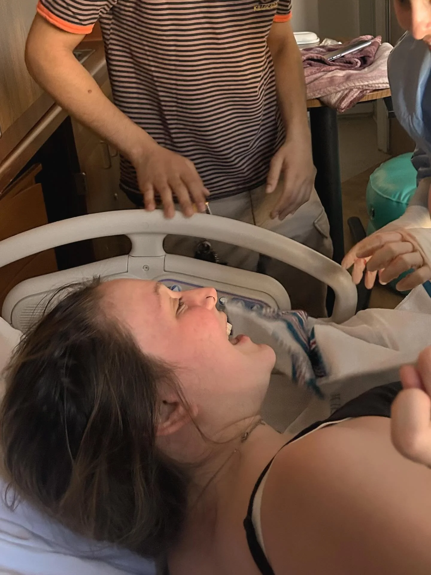 The pure JOY of a mother knowing SHE DID THAT. Hours before this picture was taken this incredible first time mom told me &ldquo;there is no way I could give birth naturally&rdquo;, turns out her baby had other plans. After only an hour at the hospit