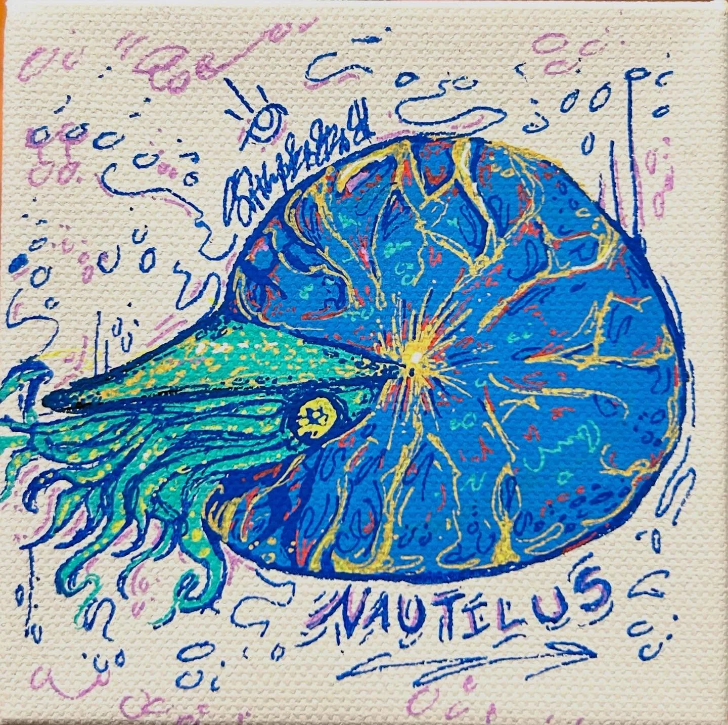 Nautilus power up &mdash; he&rsquo;s probably radioactive 

Inspired by @ivyteas ,, I love their work sm

Dm to purchase >:) ily

#art #artist #nautilus #oceanart