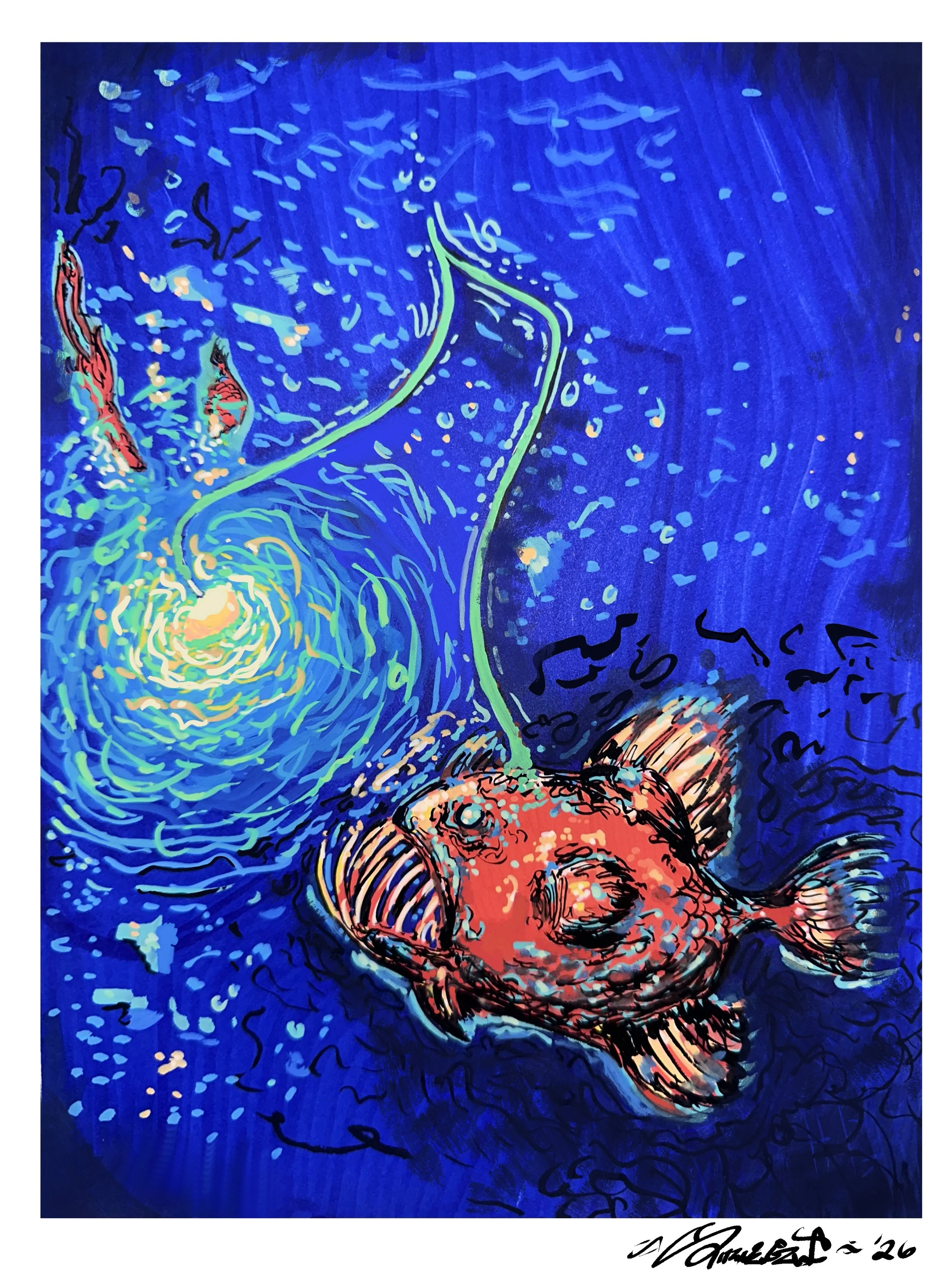 Curious fish, hungry Angler...