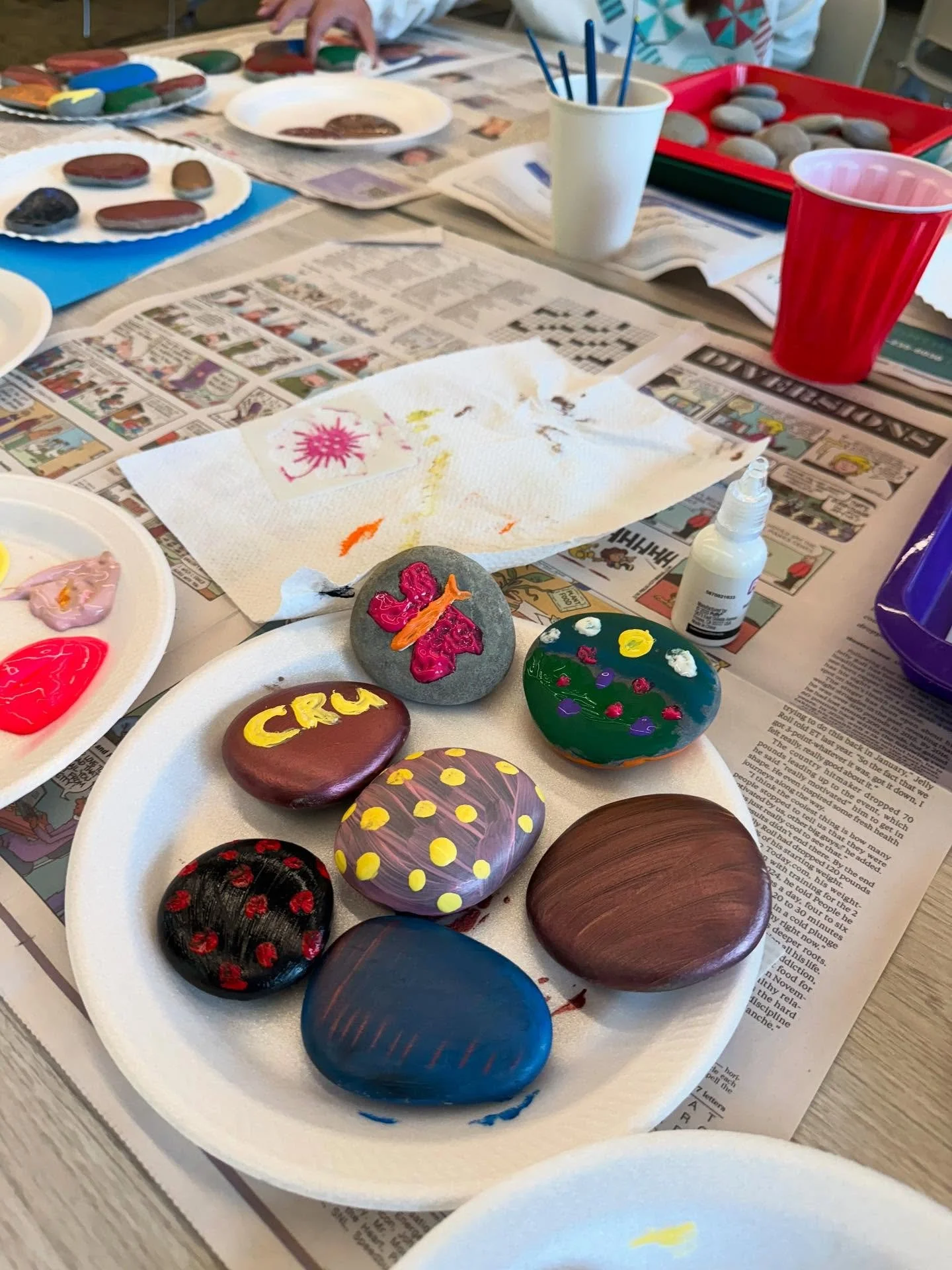 Adventure day! We kicked off the morning with some water aerobics and tried a new adapted group at Mayfield Library! We did some rock painting to share in the community and add to our own home gardens 🪨🎨🏊‍♀️