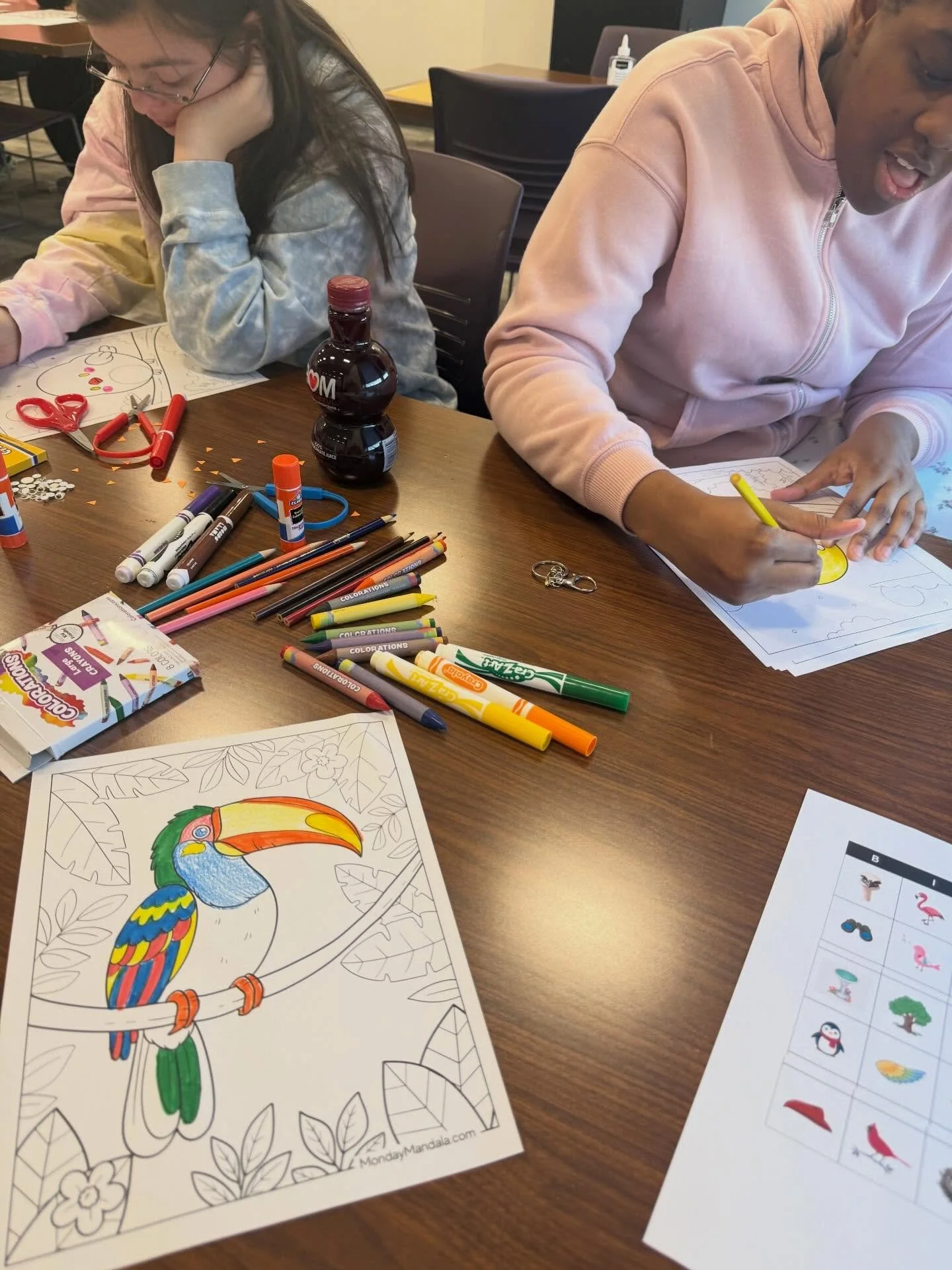 Tweeting through Thursday with our bird project and bird bingo with Middleburg Library Adapted Programming! We loved hearing the birds as we walked around shopping in the community today before music class! Come on spring!! 🦜🐥🪹🎼