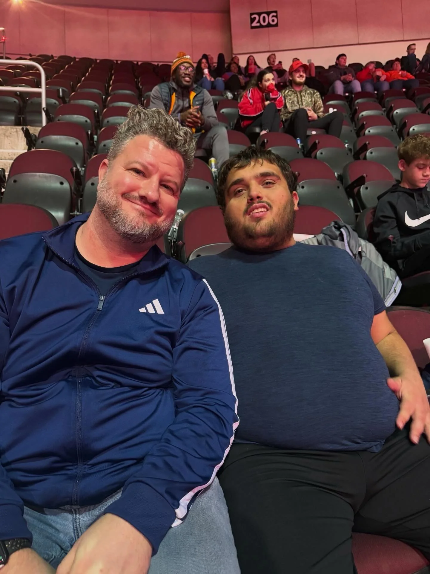 Happy Belated Birthday to our evening CRU team lead Mike!! Mike can be seen in an adidas track suit jamming out to 80s hits with his CRU! Mike&rsquo;s experience, dedication and calm presence helps support our members to trust his lead and work toget