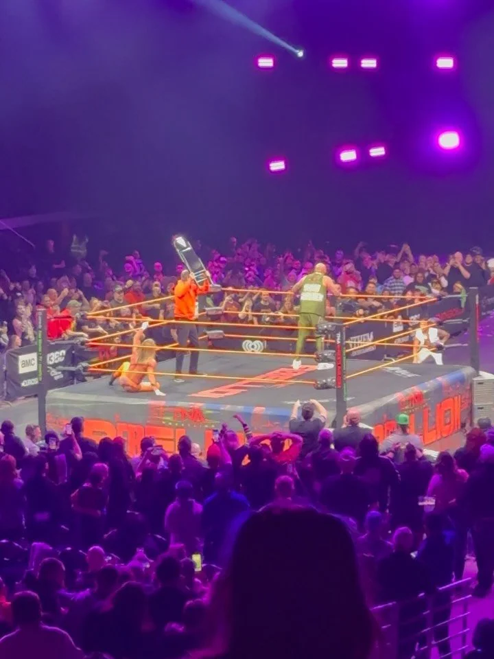 Our late night CRU had a blast at @tnawrestling Rebellion last night!  We got to see Cleveland&rsquo;s own @nicnemeth and @berniekosar019 in action!  Thanks to @tnawrestling and @ticketmaster for the upgraded seat! 🤼&zwj;♂️