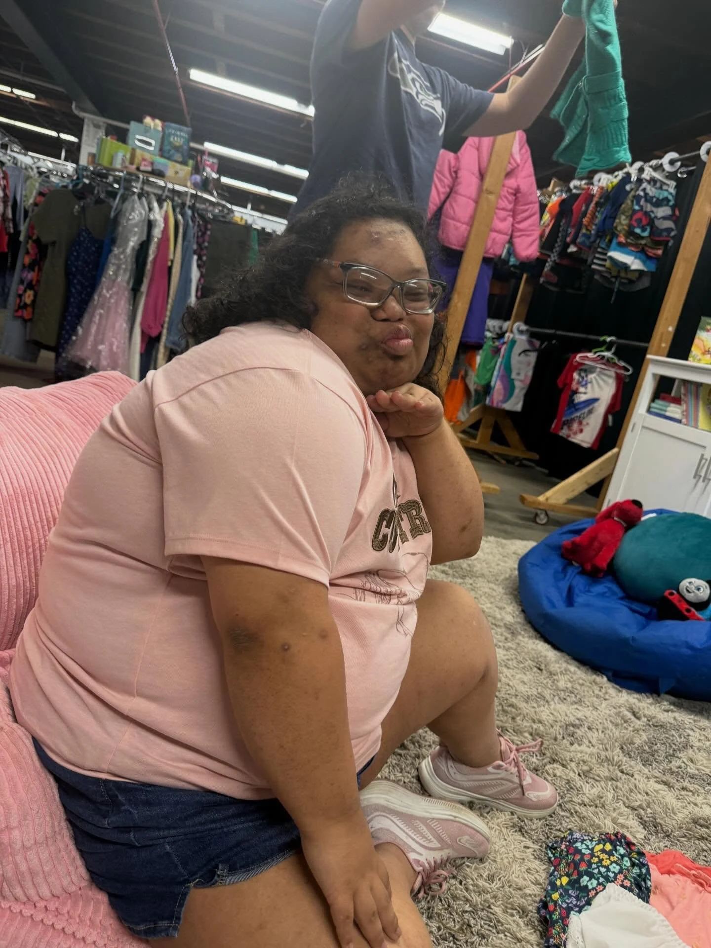 Thriving on a Thursday with the CRU! We started our morning giving our time to @honeyfromtherockcle and I LOVE witnessing our progress! Each member wanted their own bin and I could barely keep up bringing them more clothes to sort and fold! Brad love