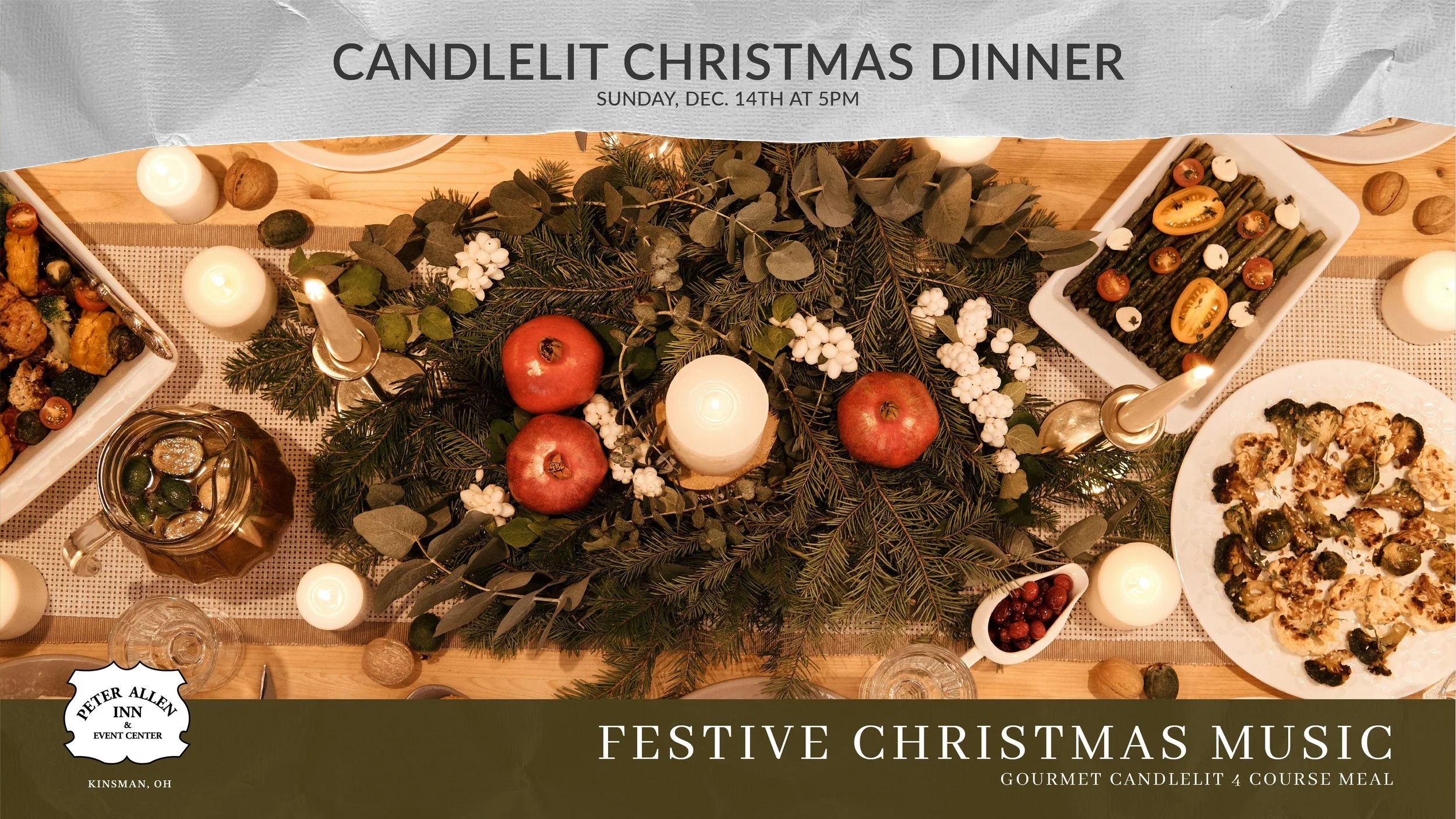 Dining Table Scene with Event Details Overlaid