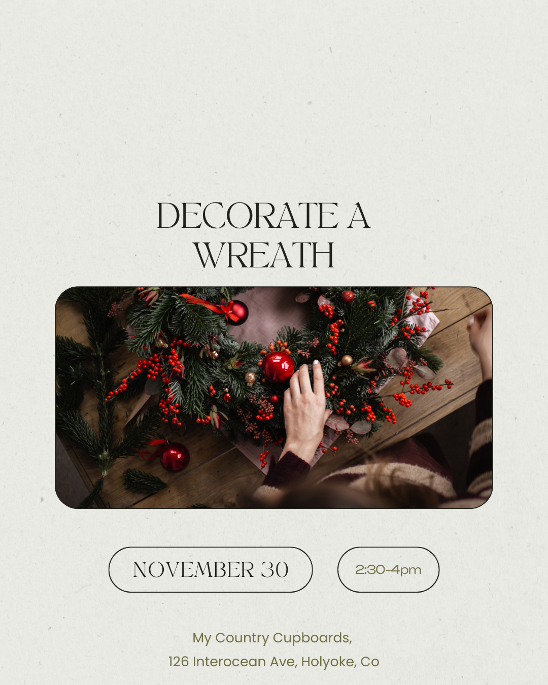 Deck the Halls Wreath Decorating Workshop