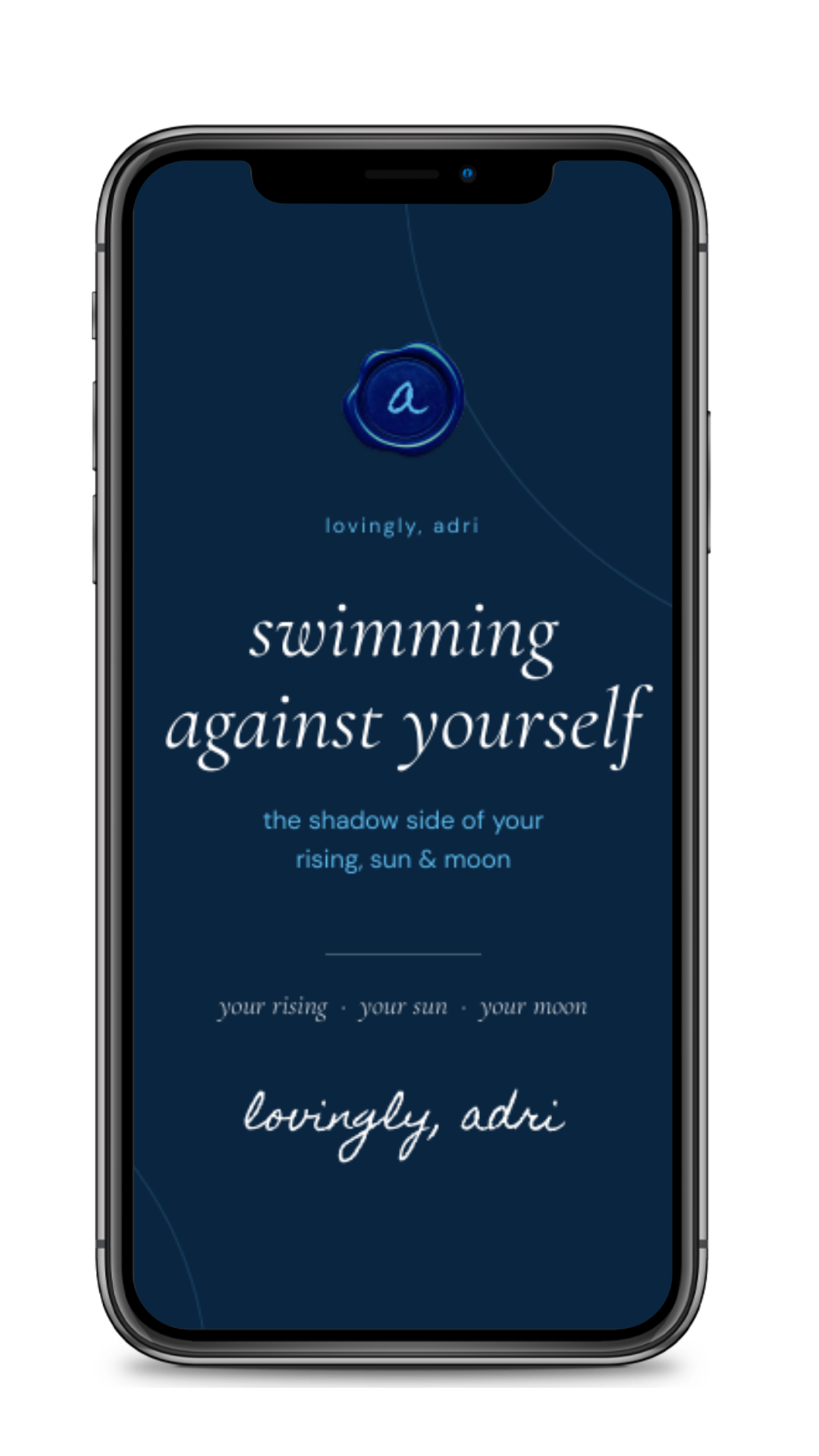 swimming against yourself mock up on iphone