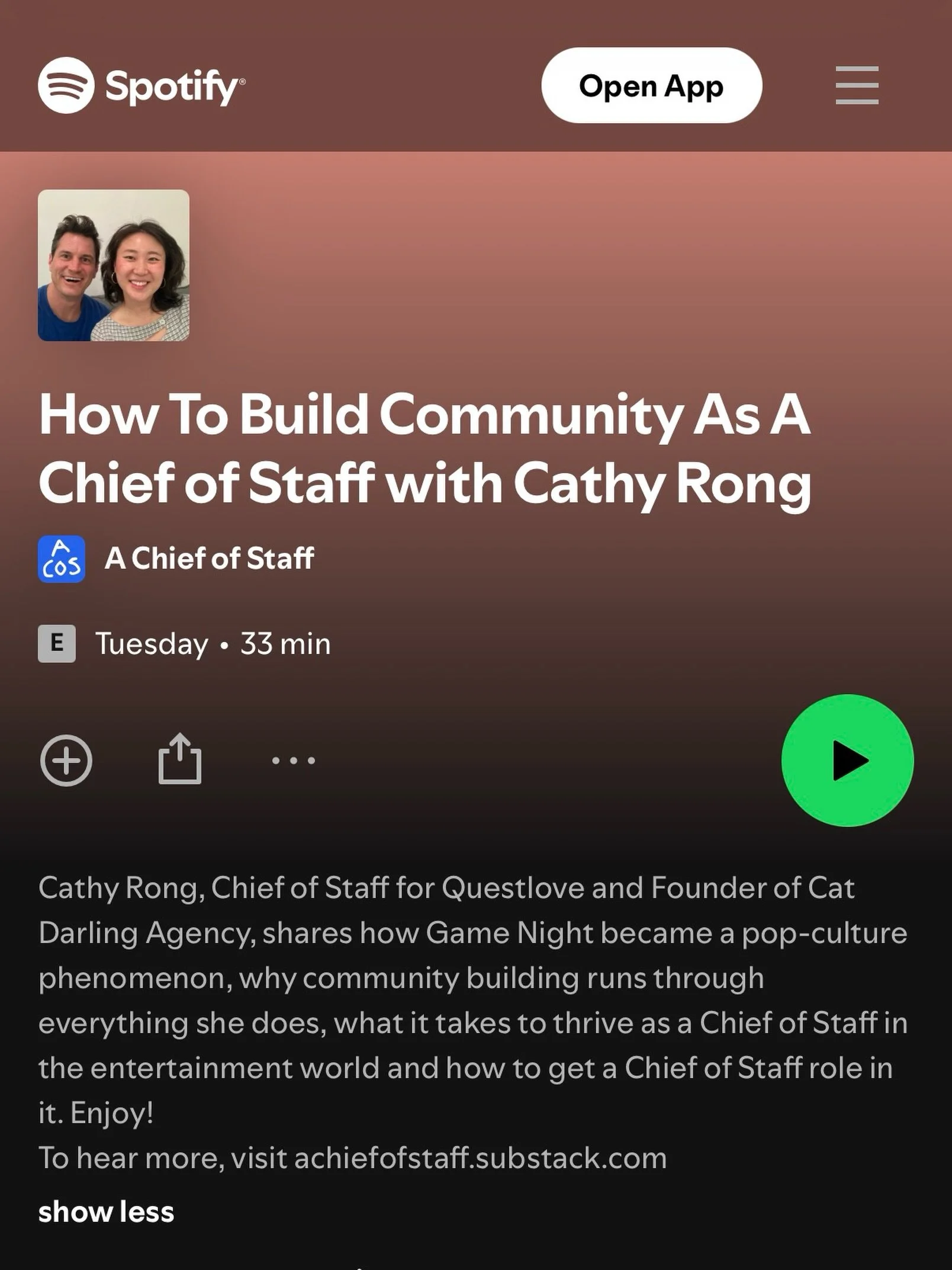 What an exciting opportunity to talk all things entrepreneurship and entertainment! CDA&rsquo;s founder, Cathy, sat down with @davidnebs on his A Chief of Staff podcast to chat about her professional and personal journey in the business. Episode out 