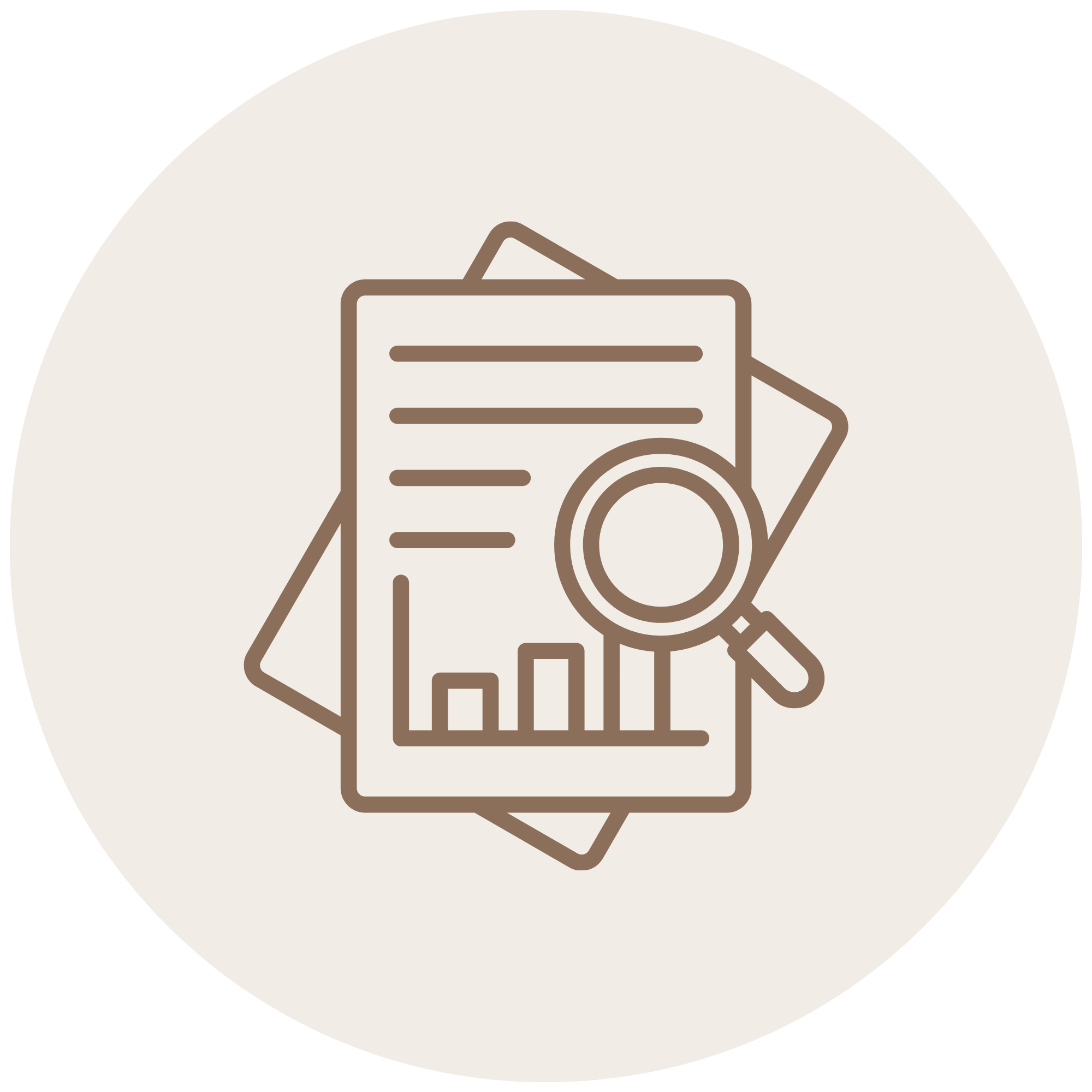 Icon of a camera and a notepad on a light background.