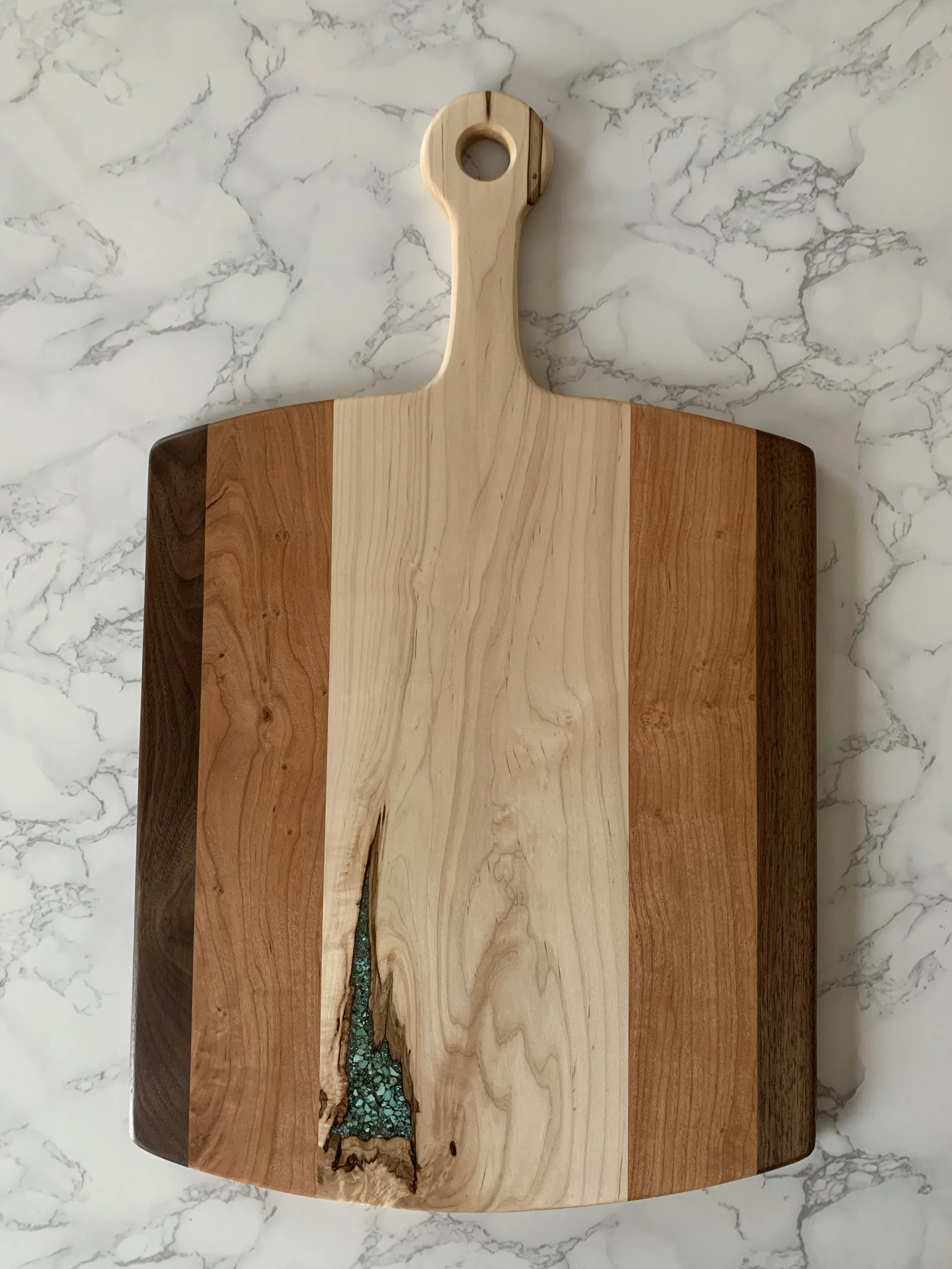AMBROSIA MAPLE, CHERRY AND WALNUT WITH SW TURQUOISE