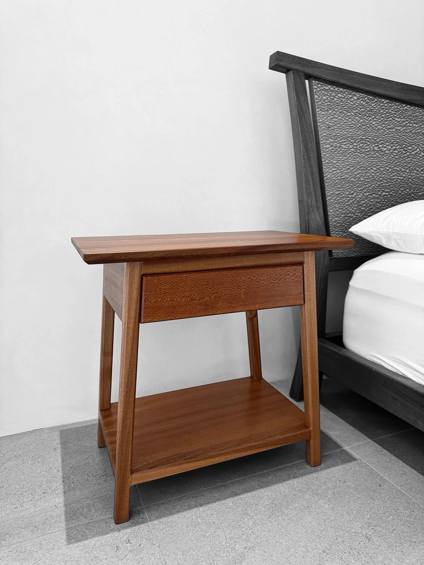 Sapele and Lacewood Nightstands