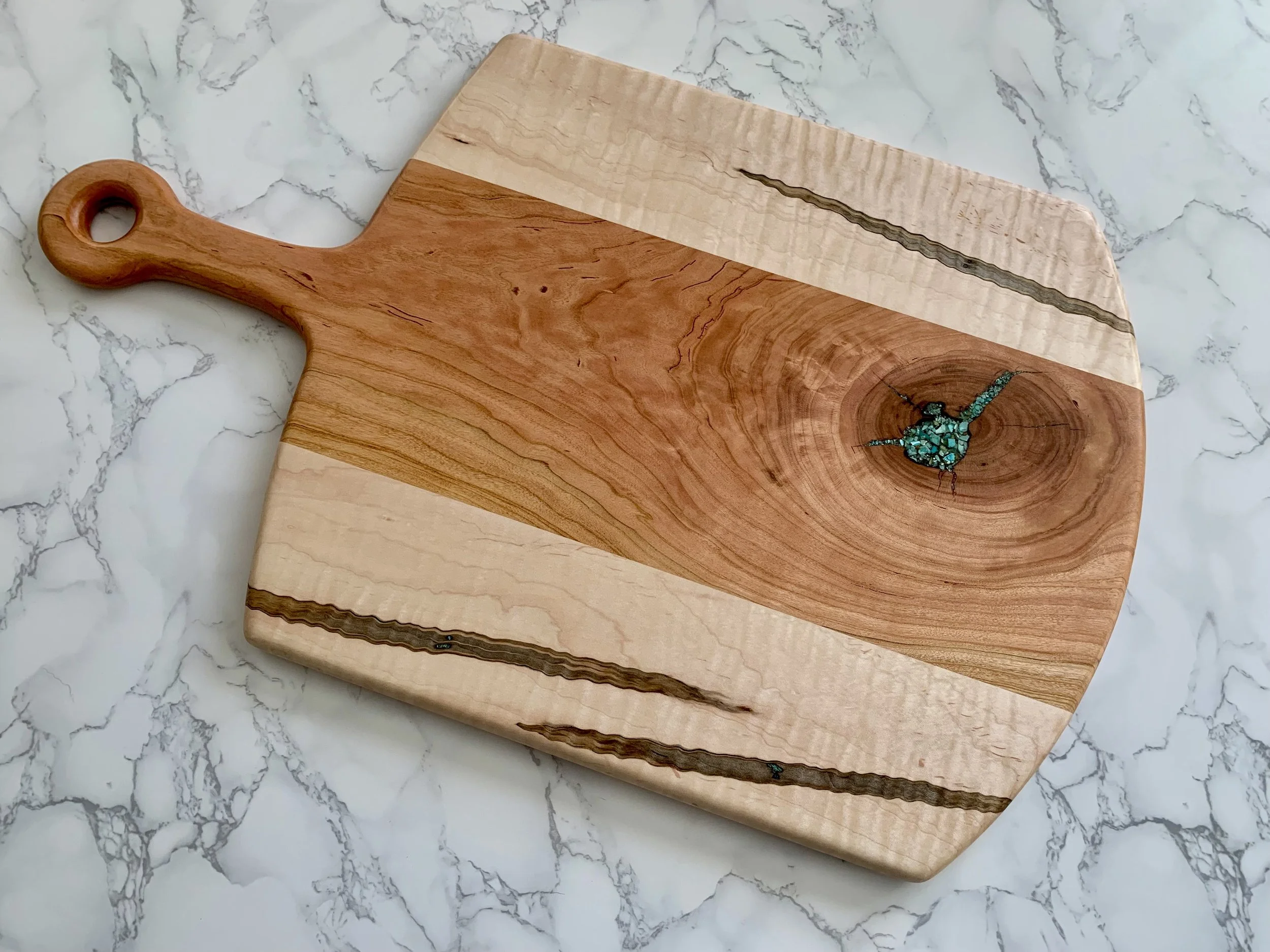 AMBROSIA MAPLE AND CHERRY WITH SW TURQUOISE