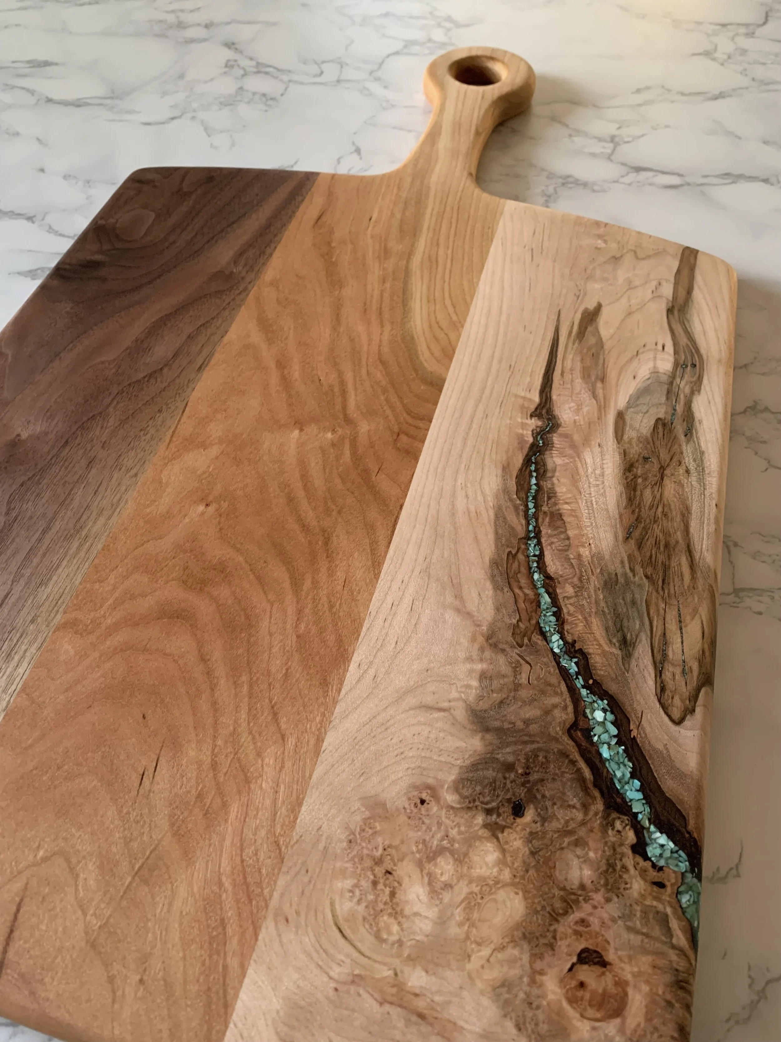 AMBROSIA MAPLE, CHERRY AND WALNUT WITH SW TURQUOISE