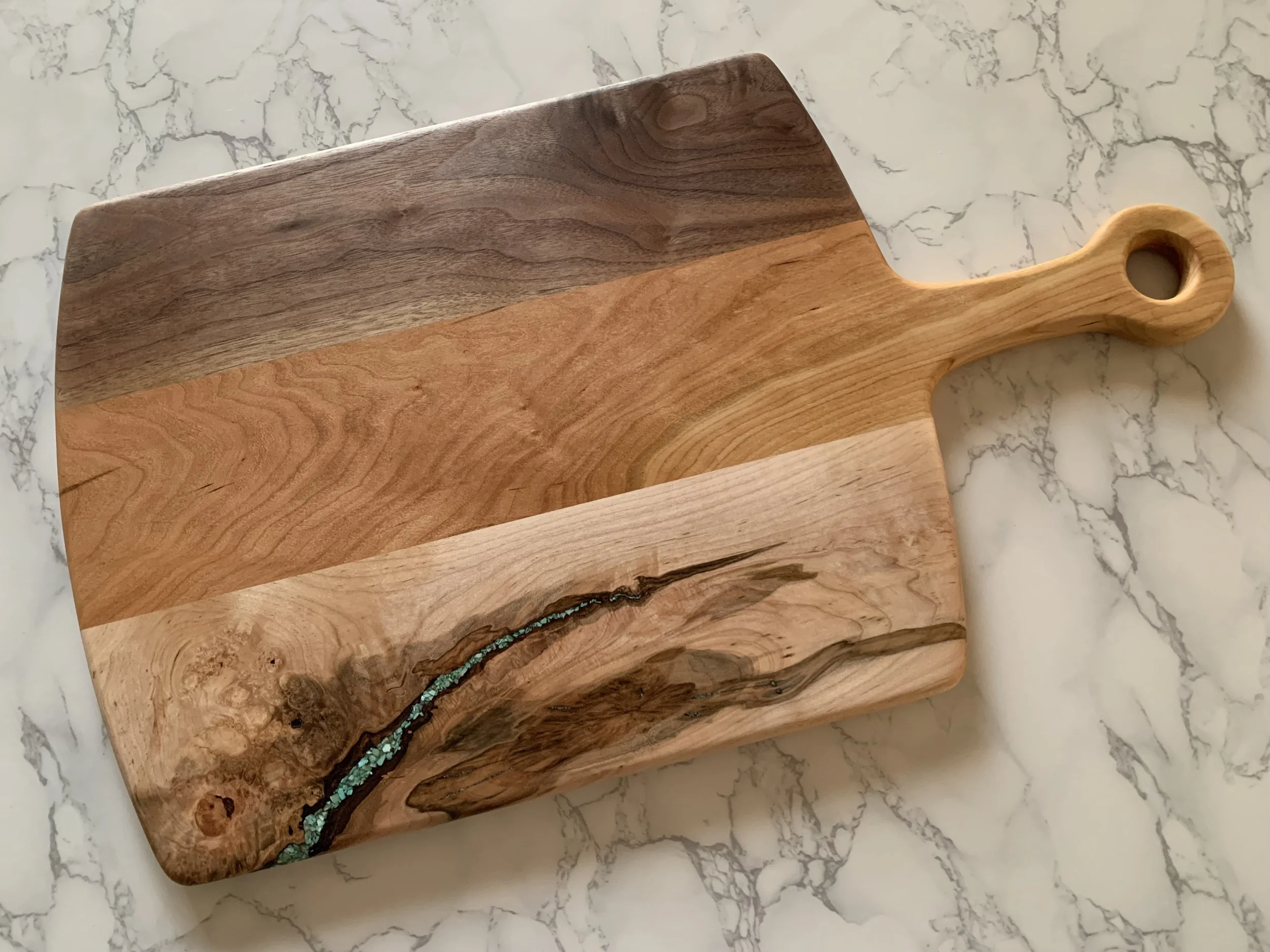AMBROSIA MAPLE, CHERRY AND WALNUT WITH SW TURQUOISE