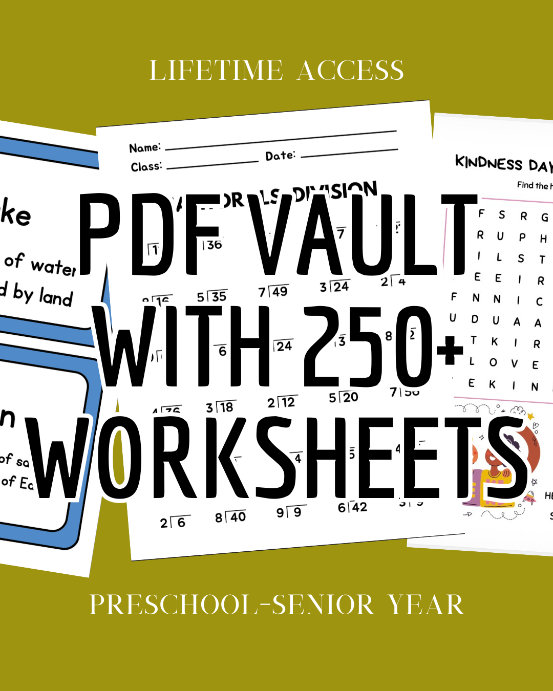Homeschool PDF Vault — Your All-in-One Printable Library GOOGLE DRIVE 250+ Documents