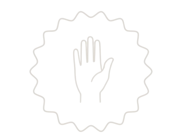 Open hands holding heart