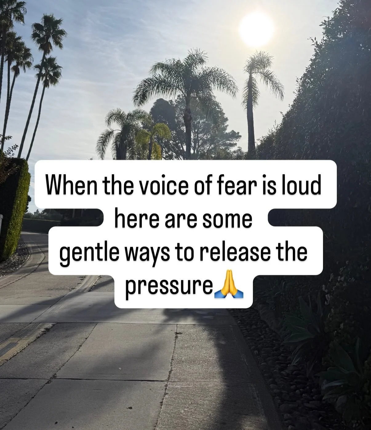 When the voice of fear gets loud, it often shows up as pressure, urgency, the feeling that you&rsquo;re behind, or for me, as frustration.

I want to remind you that has gone wrong here.

Having awareness of this happening gives you a choice to choos