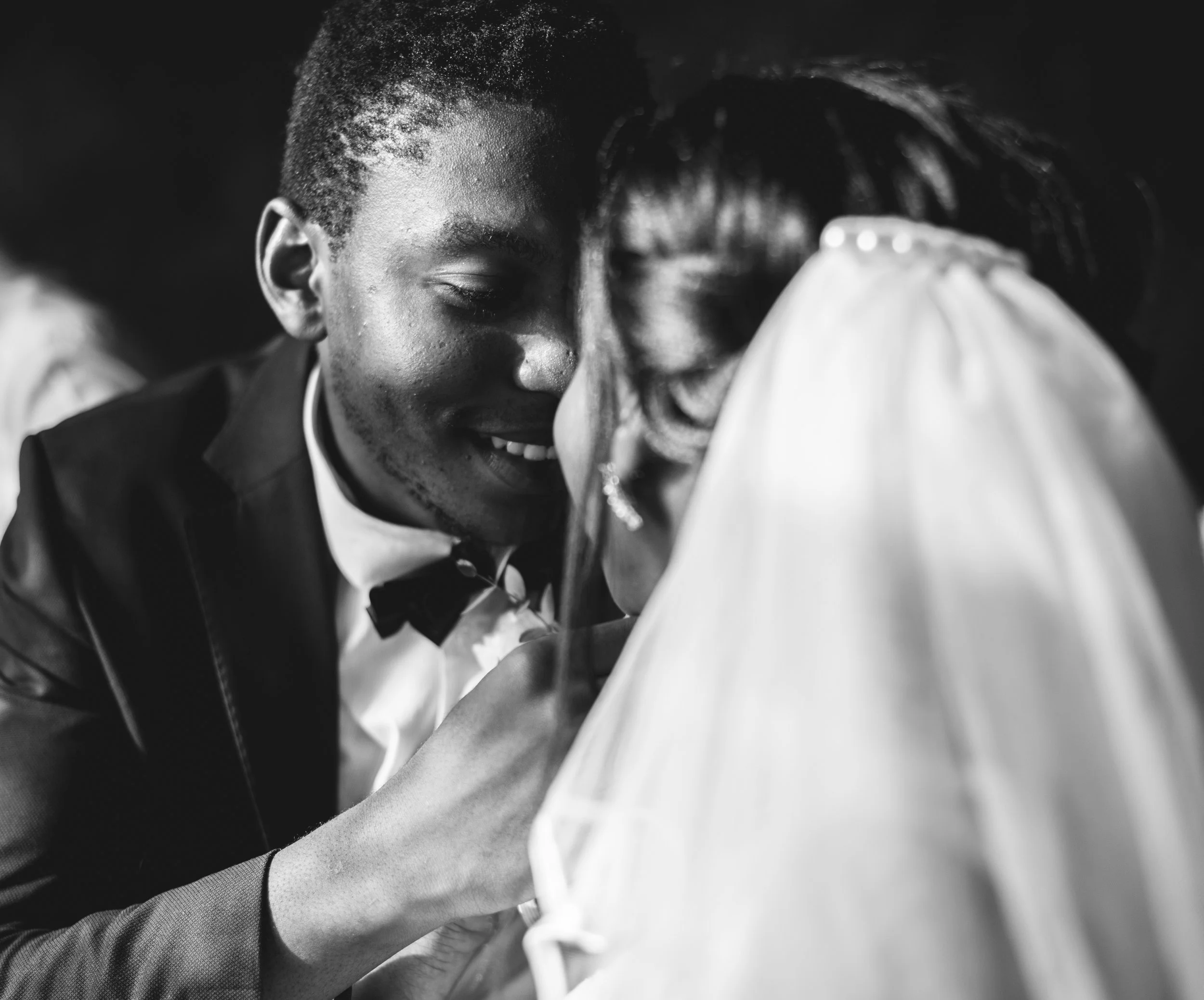 Newlywed African Descent Bride Groom Wedding Celebration.jpg