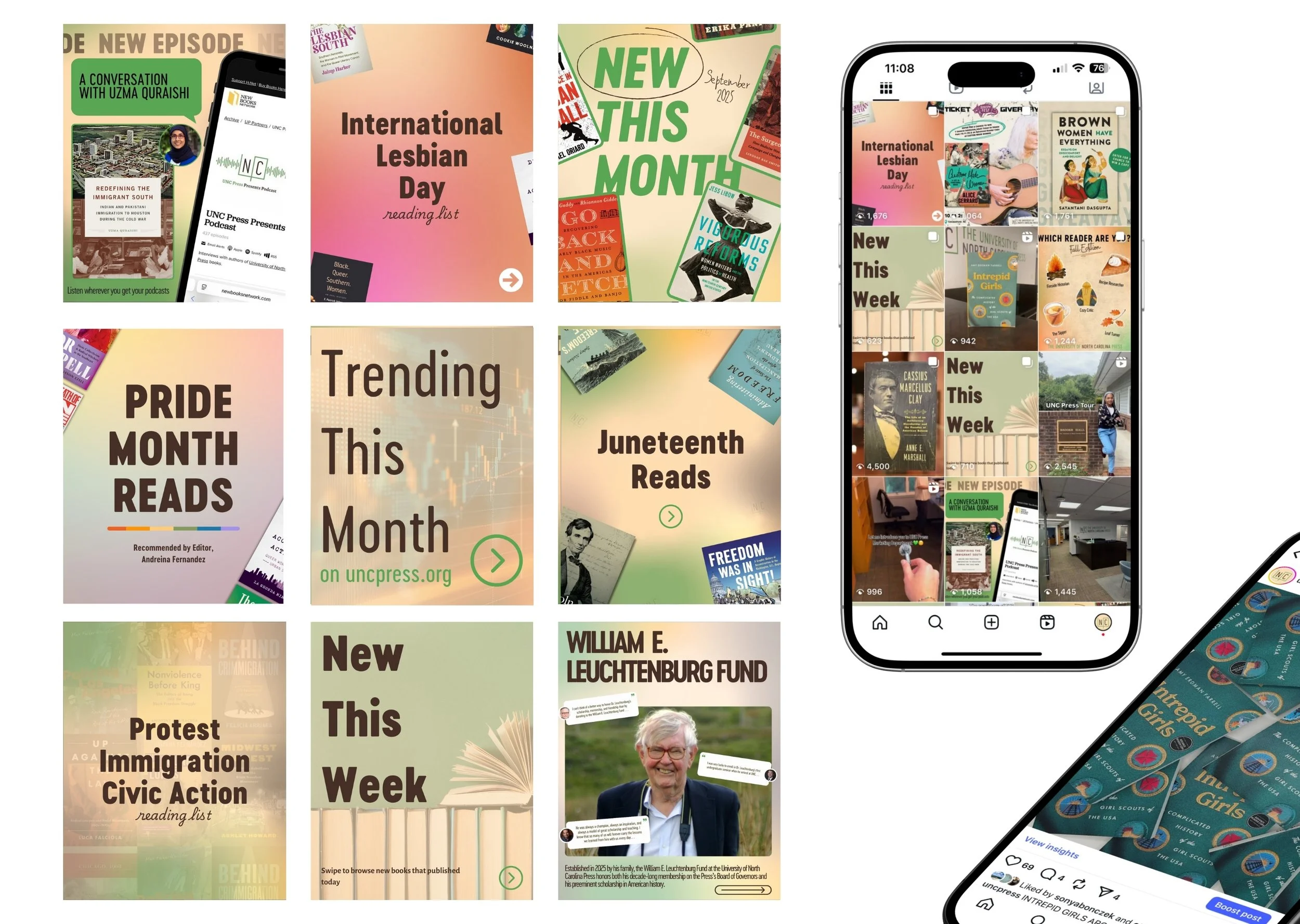 UNC Press Branded Instagram Assets