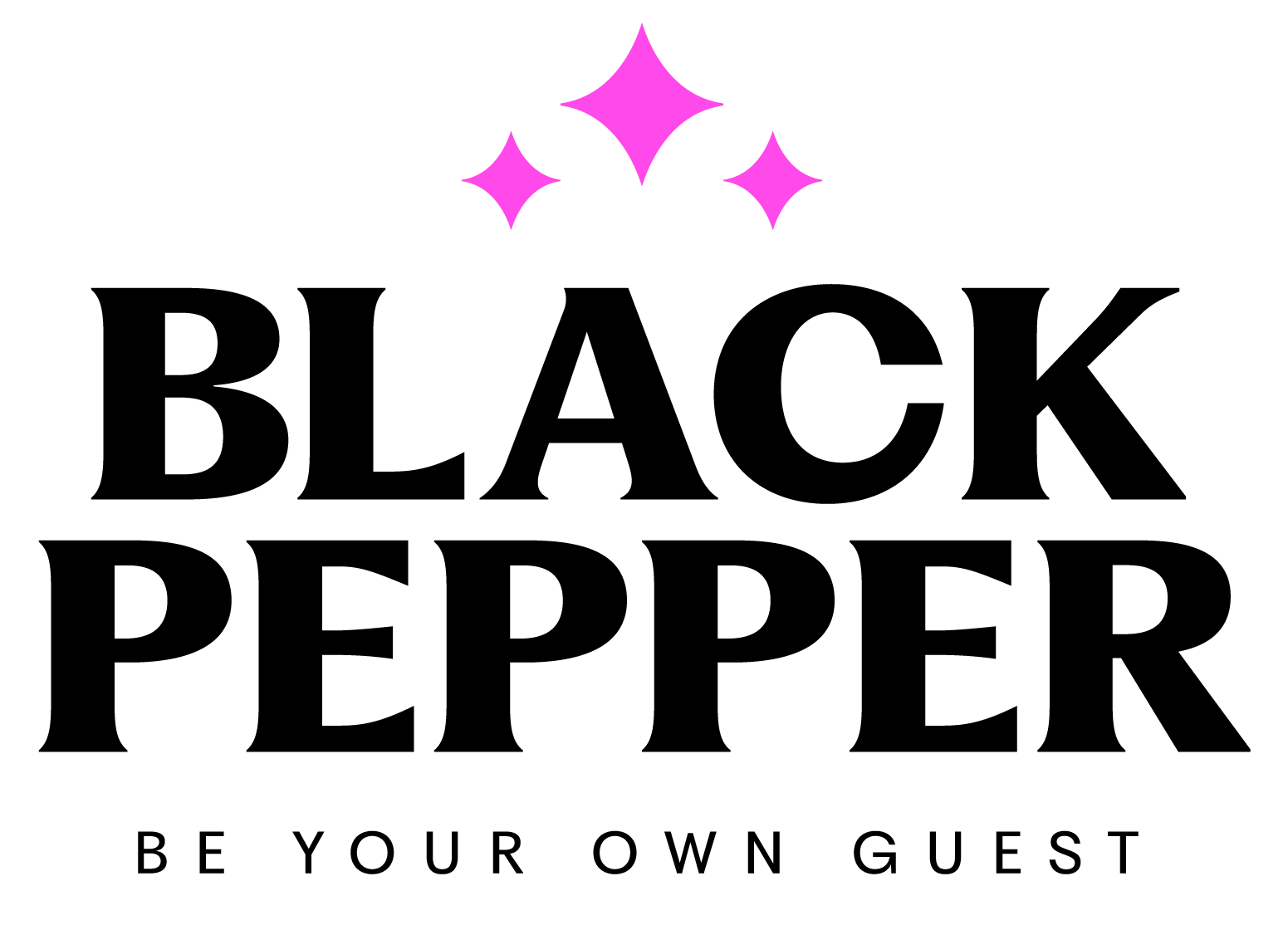 Black background with three pink star-shaped sparkles above the word "SHINE" written in black capital letters.