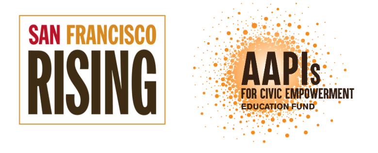 San Francisco Rising and AAPIs for Civic Empowerment-Education Fund logos