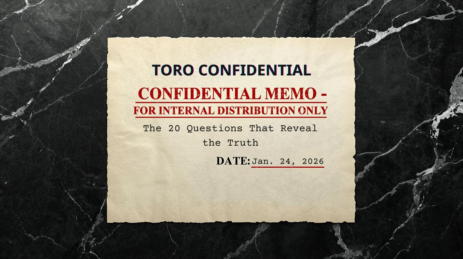 The 20 Questions That Reveal the Truth