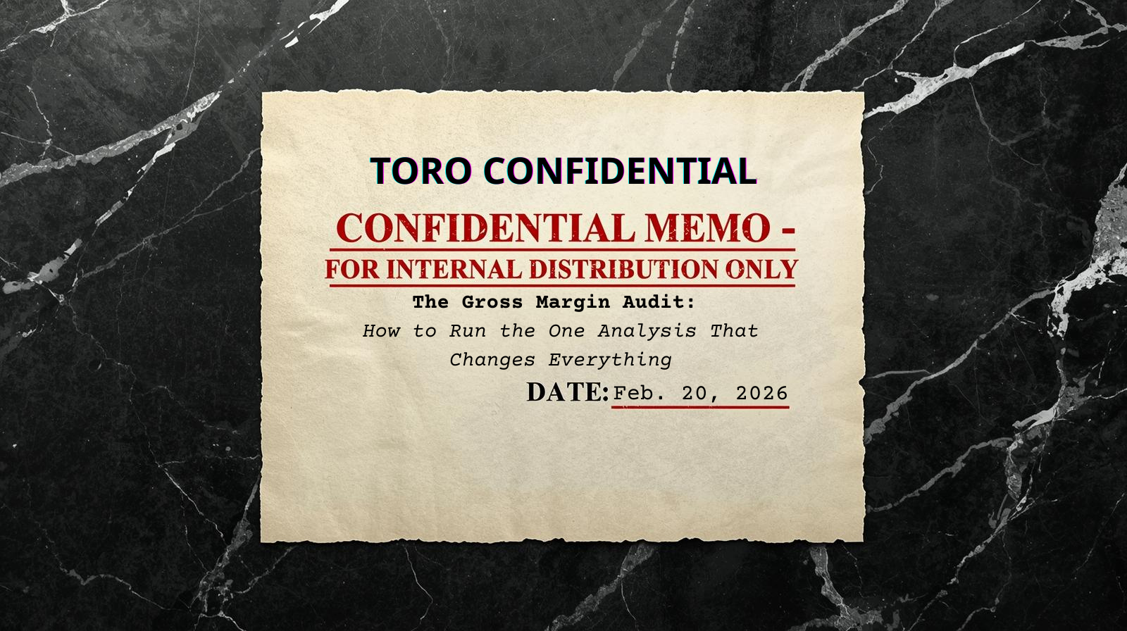 The Gross Margin Audit: How to Run the One Analysis That Changes Everything