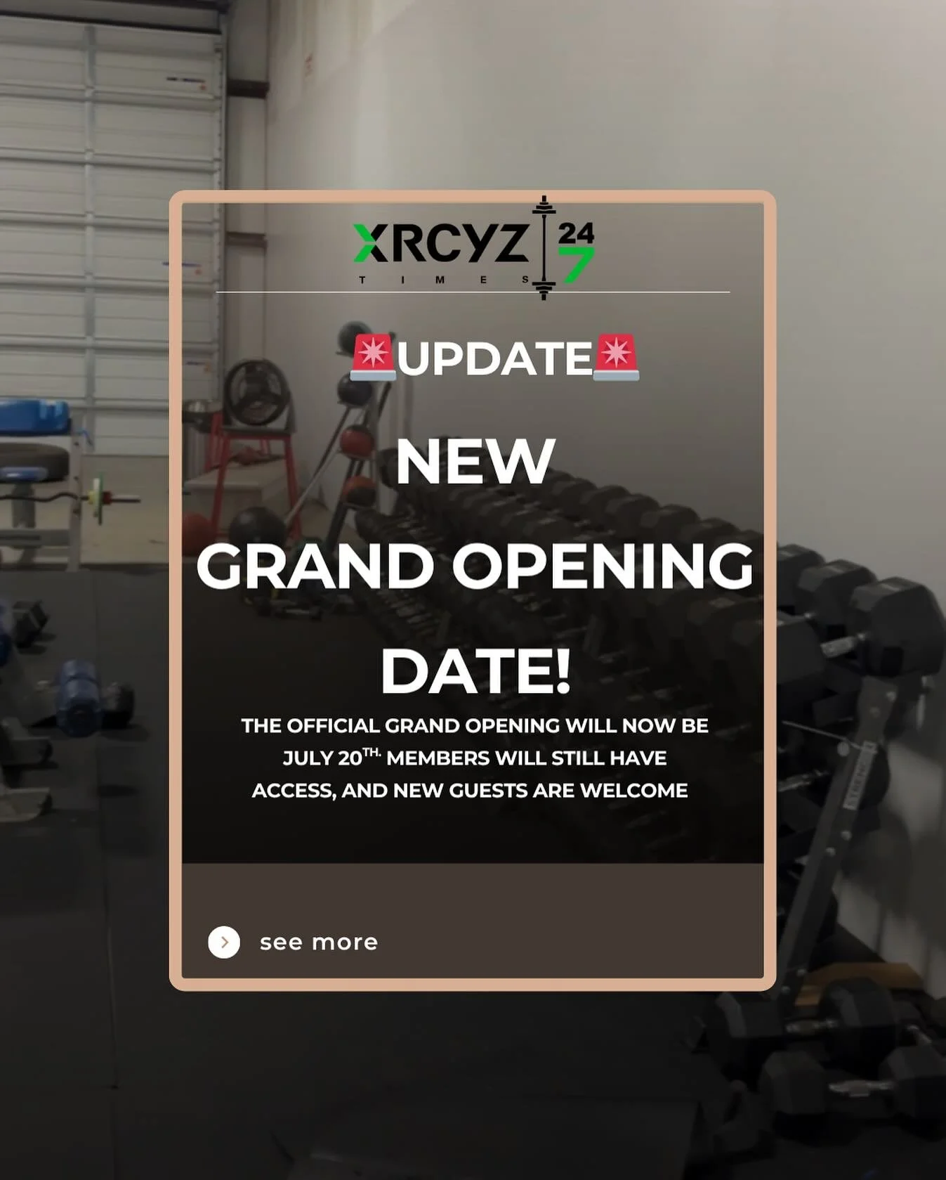 Hey XRCYZ Times Fam and Future Members! 

We would like to thank everyone who has been supporting us along this transition, and still coming by during our soft opening. Our grand opening date has been pushed back just a bit but only because we&rsquo;