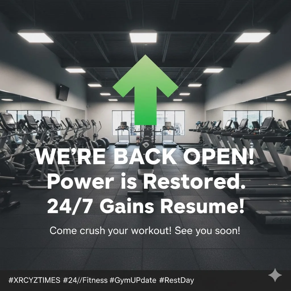 Hey everyone! The power is up and running again! Come on in and start the new year right 💪🏽 See ya at the gym!