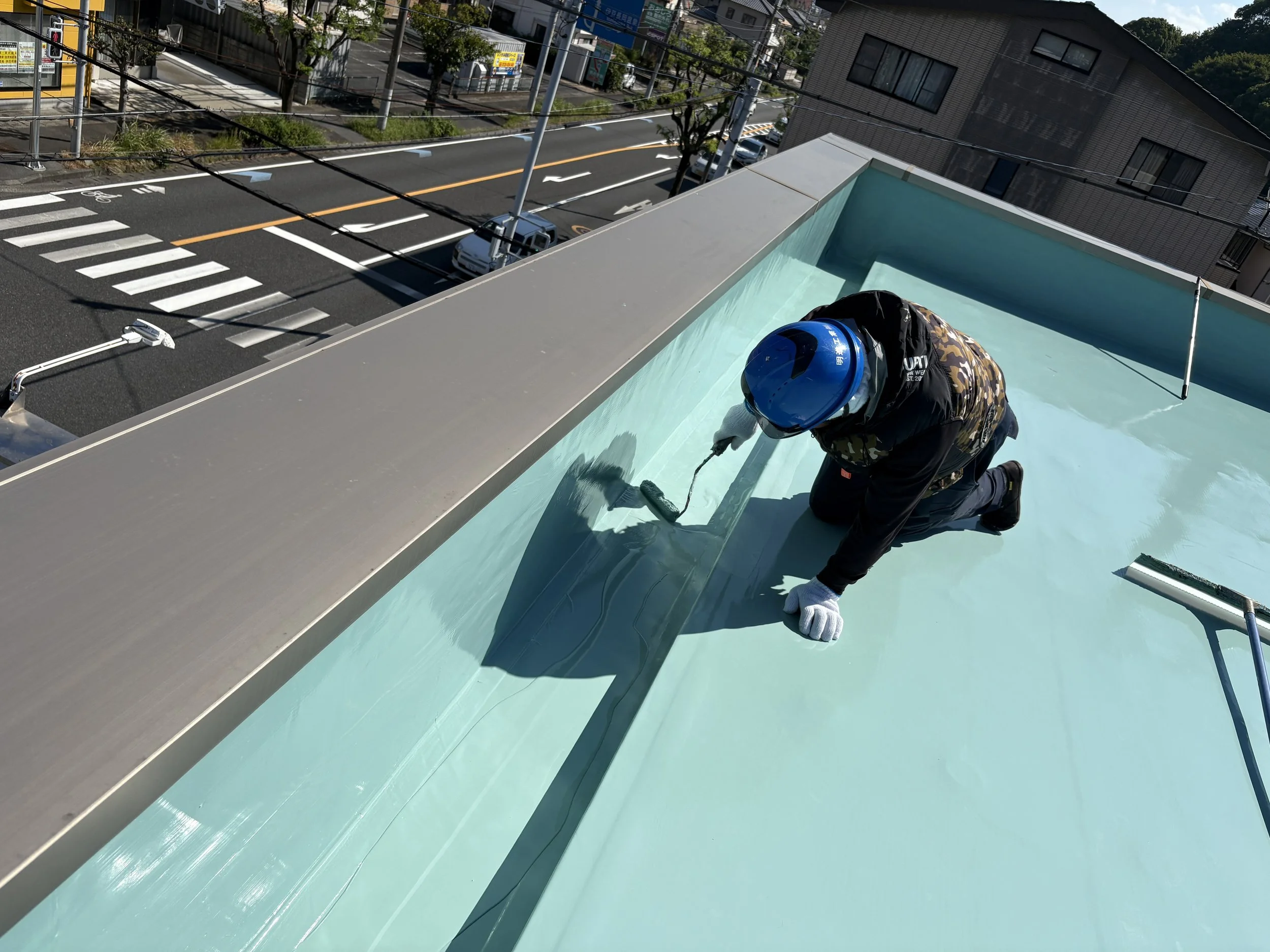 立上り用ウレタン塗膜防水2回目