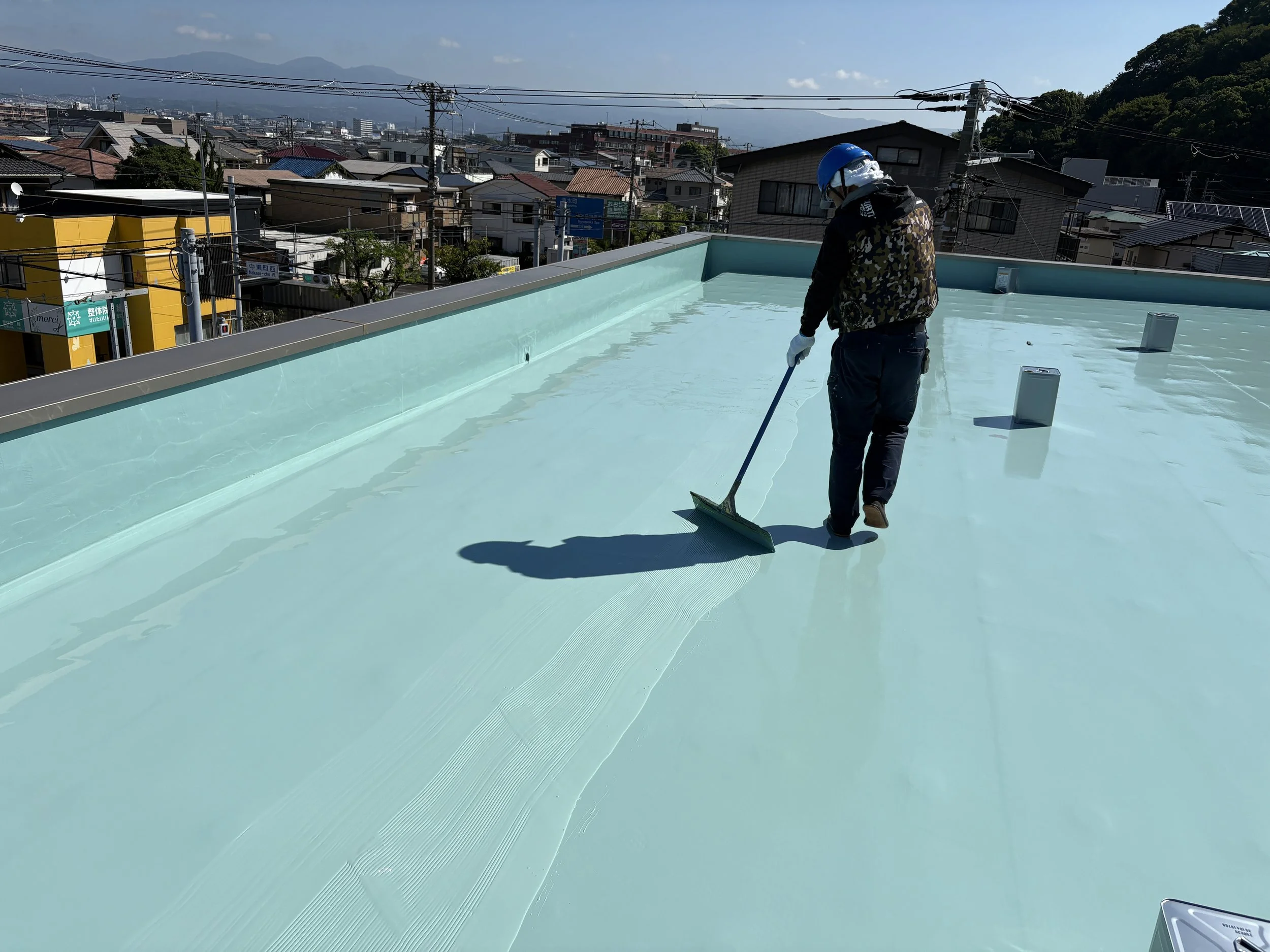 平場用ウレタン塗膜防水2回目