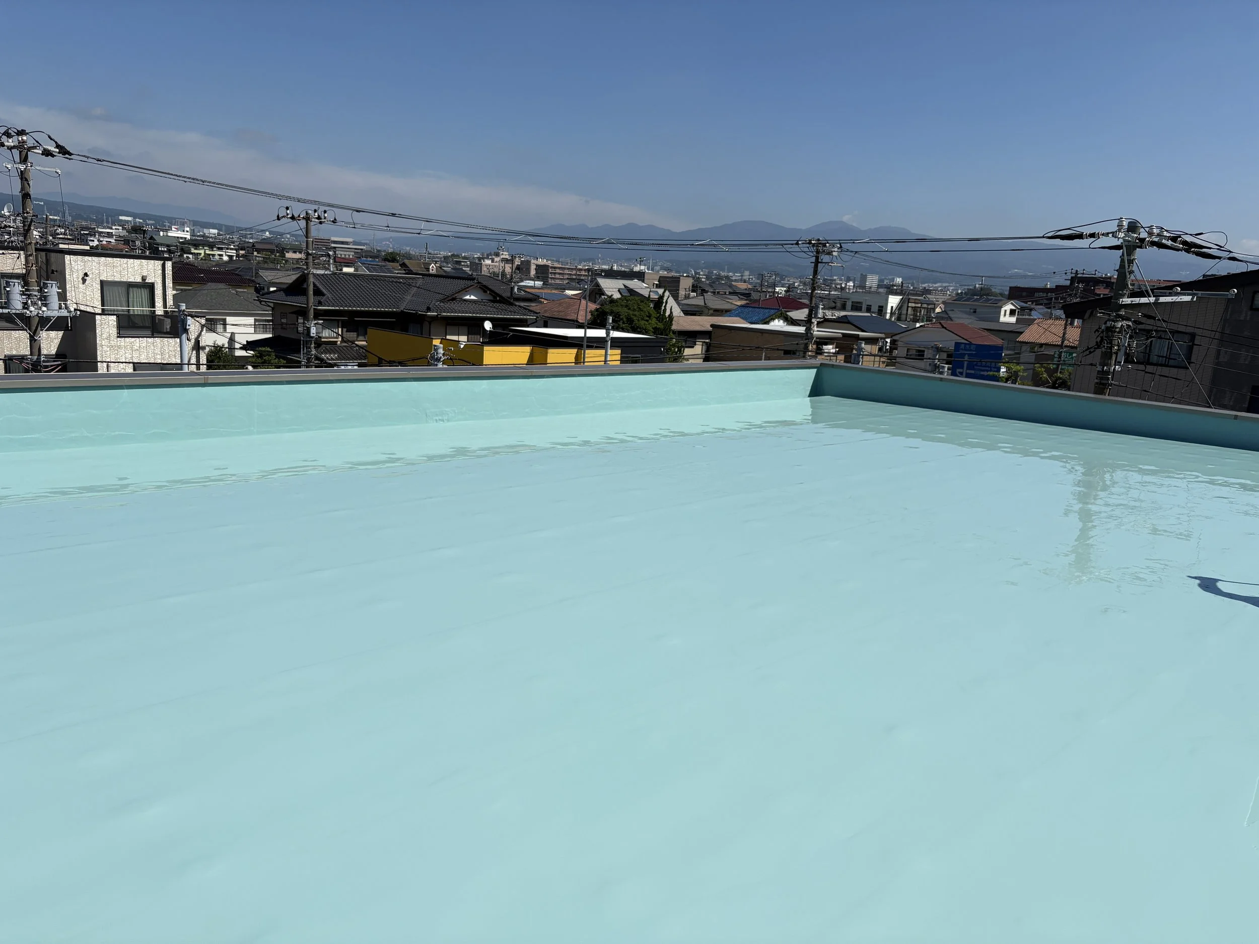 ウレタン塗膜防水材塗布完了