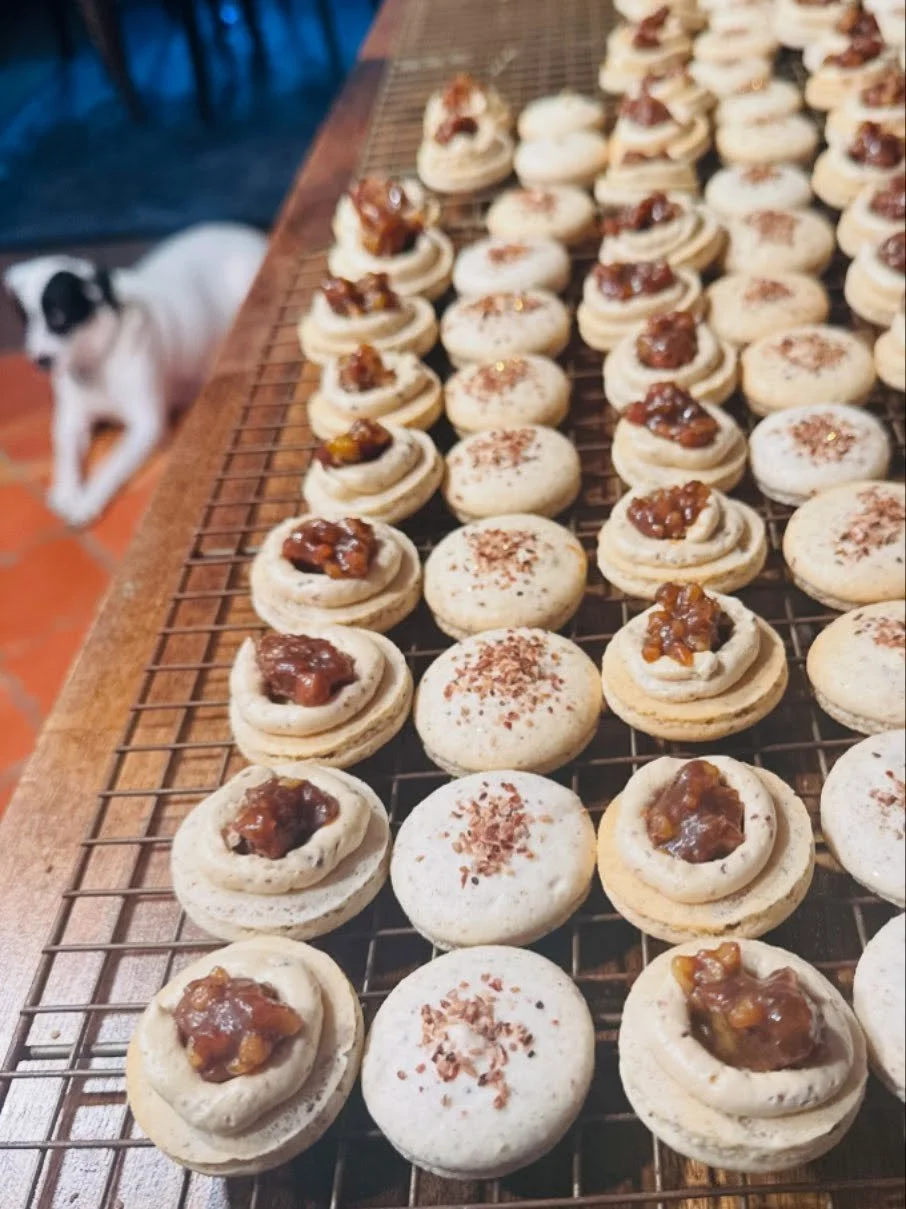 My love bug and mascot is making sure we only bring the best macarons to the market tomorrow morning!! 😘