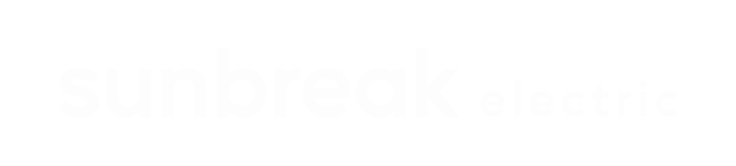 Text reading 'sunbreak electric' on a black background.