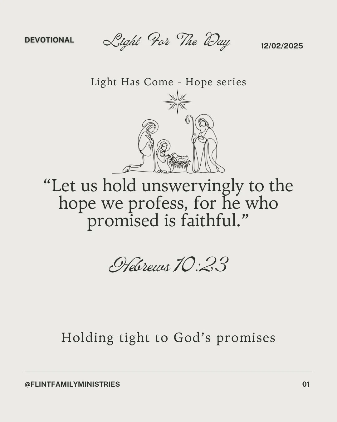Unswerving Hope.
