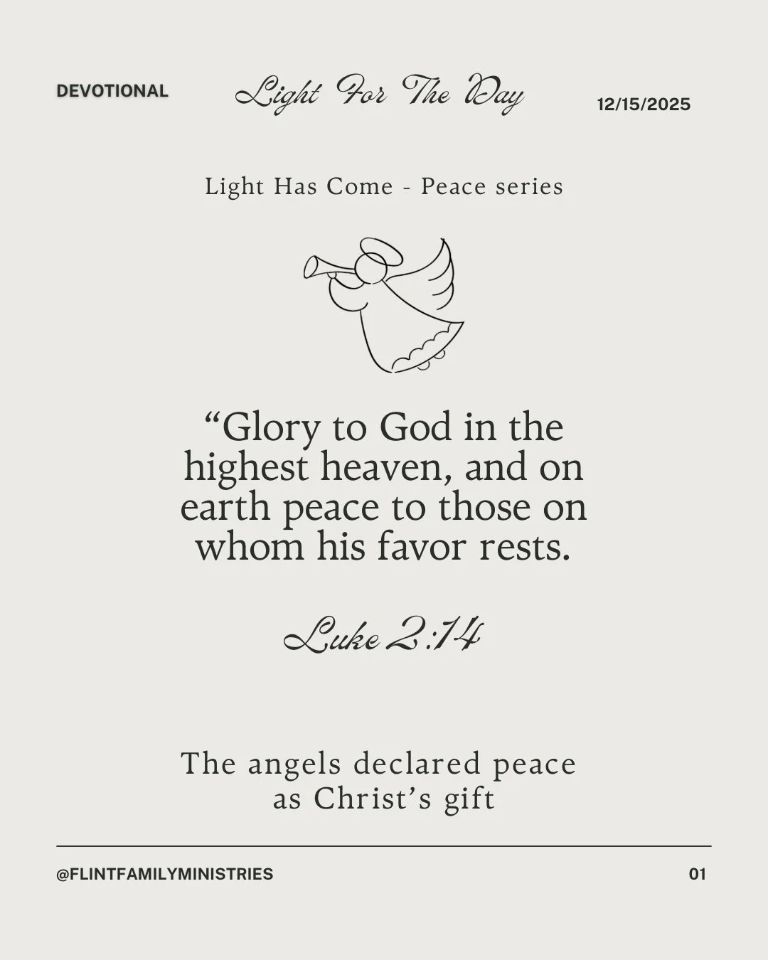 Peace Announced from Heaven