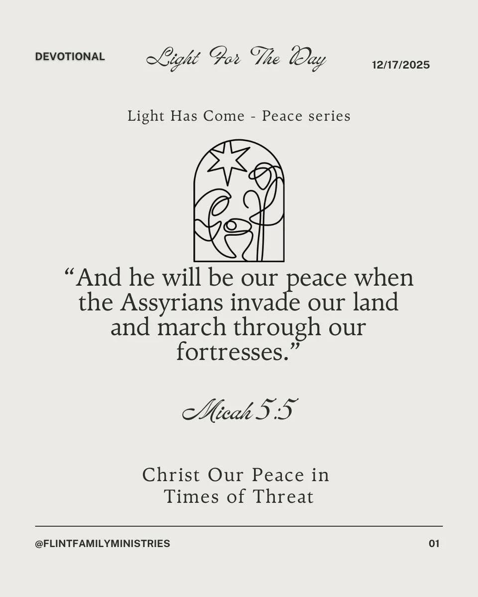 Christ Our Peace in Times of Threat