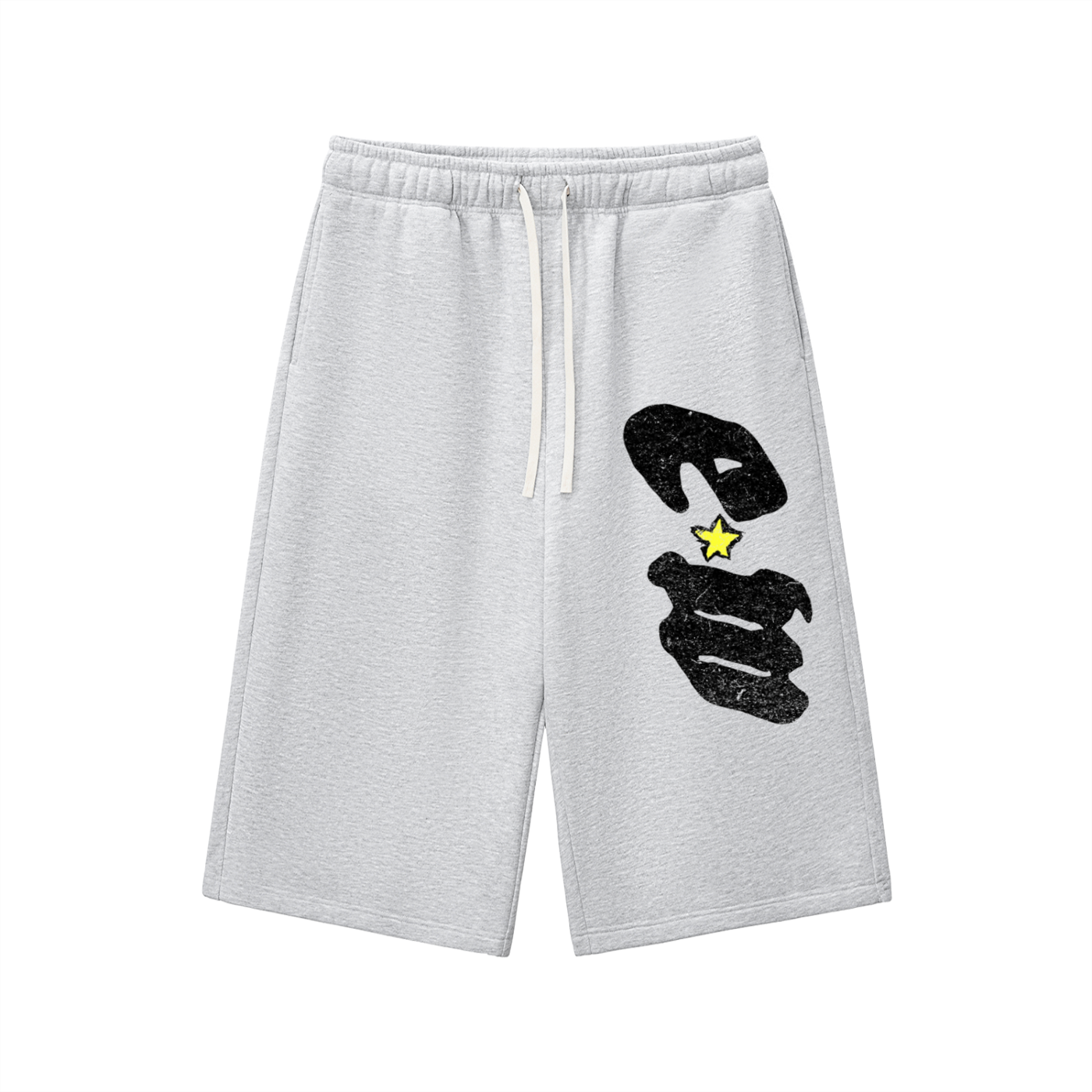 Relaxed Drawstring Three-quarter Sweatpants