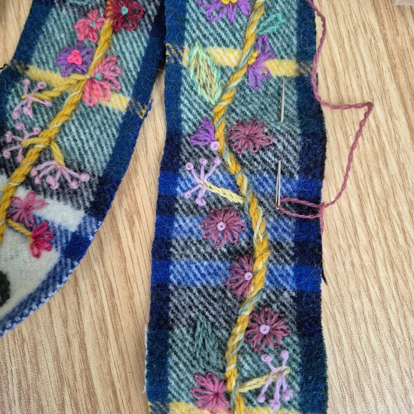 After a busy time with with SALA another embroidered belt is emerging. I've begun preparing for a stall at the Bridgewater Community Fair November 1. More info at bit.ly/bridgefair