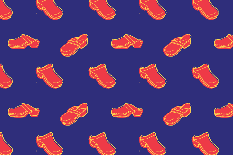 Happy Red Clogs