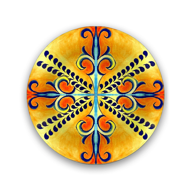 Northern Lights Plate - Folk Art 