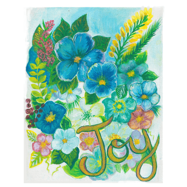 Blue Pansies' Joy