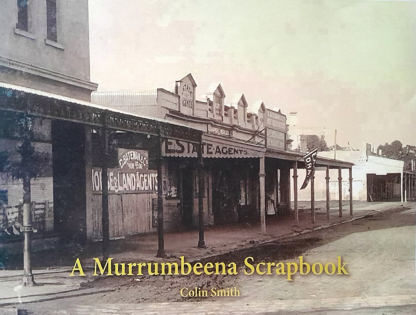 Cover of 'A Murrumbeena Scrapbook' by Colin Smith, featuring a historic street photo of Murrumbeena."