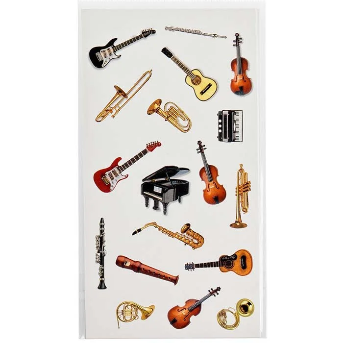 Wind Musical Instrument Sticker Instruments Stickers (2pk) — Grevillea Distribution
