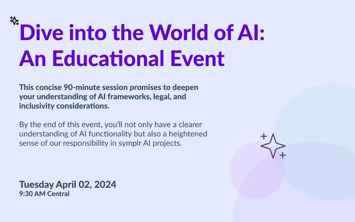 This webinar was to deepen Product and Design's understanding of AI frameworks, legal, and inclusivity considerations.