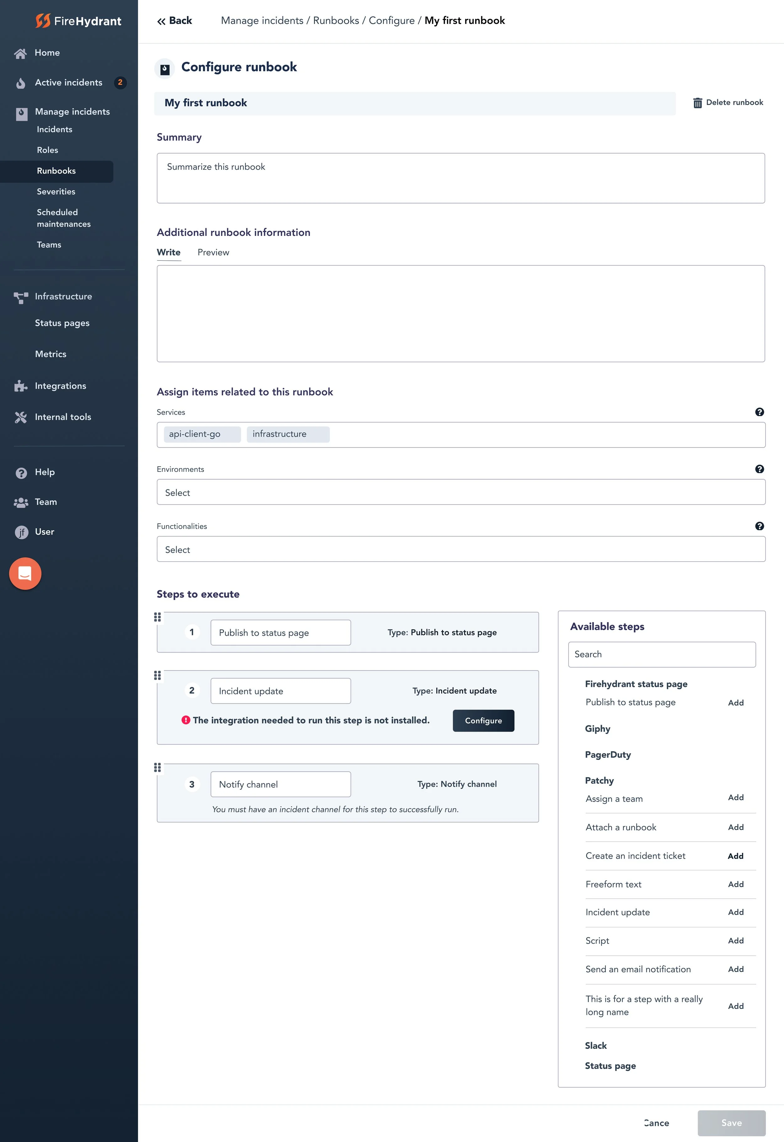 Error handling and recovery
